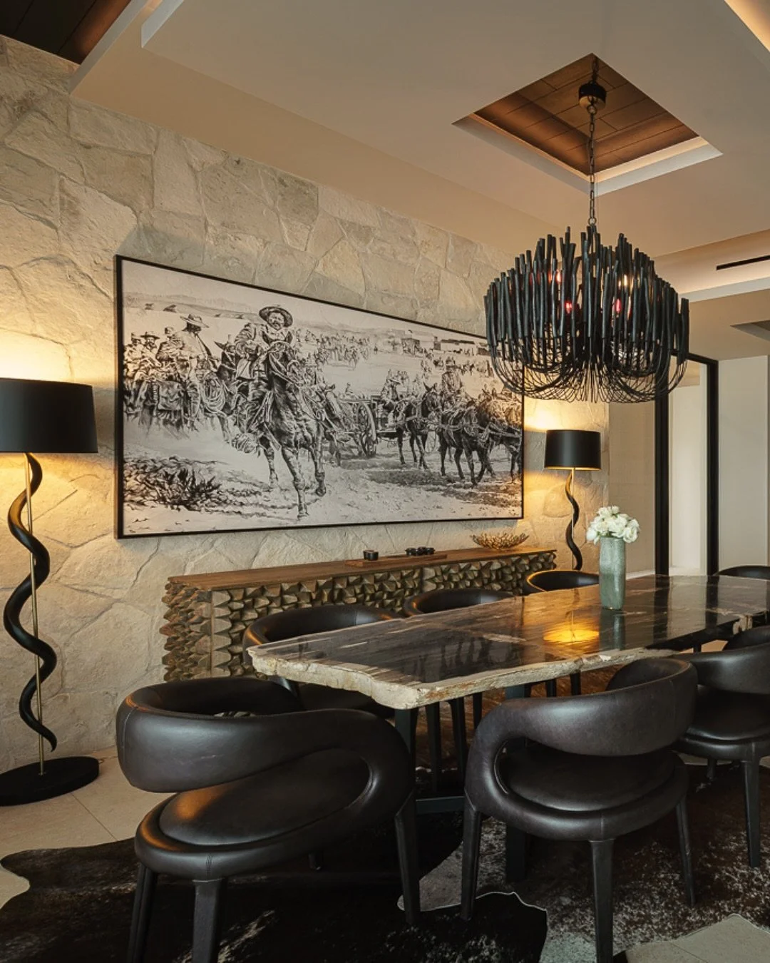 This dining space radiates incredible vibes, no matter your angle. 🖤 

Vacation Home Design Build | Cabo San Lucas, Mexico

.

.

#vacationhome #cabosanlucas #customhomes #interiorinspiration