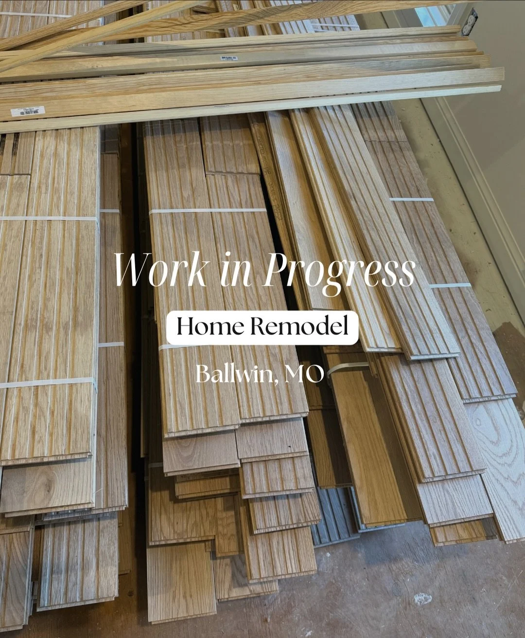 Work in Progress | Home Remodel | Ballwin, MO 🚧 

We&rsquo;re transforming the first floor of this family home, and progress is well underway! New flooring has arrived and is acclimating, Painting is underway, and measurements have officially been t