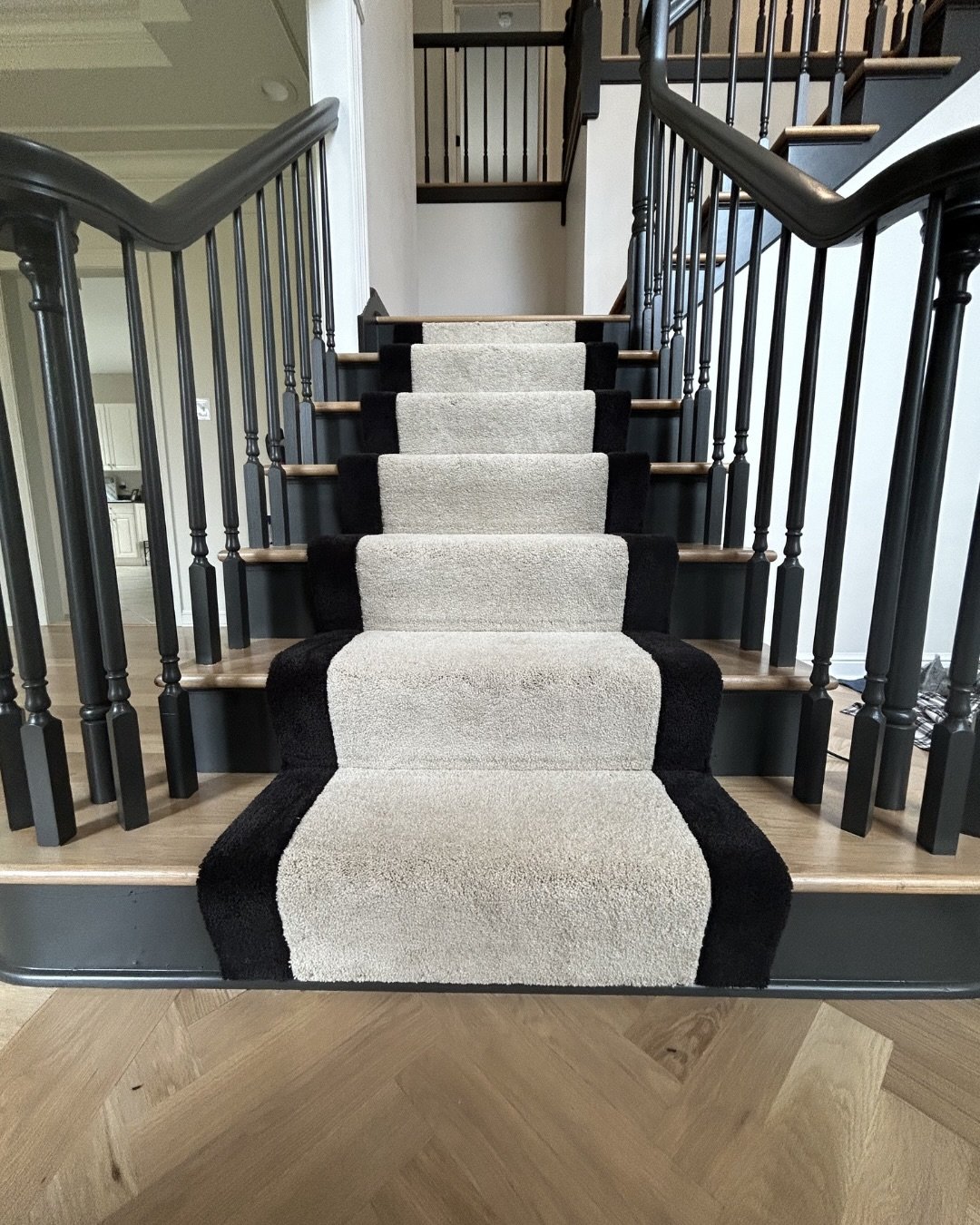 A little while back, we dropped a hint about what Billie was measuring for&hellip; 👀

If you thought it was a custom stair runner, you nailed it! Check out how everything is shaping up. 

Stay tuned for more updates!