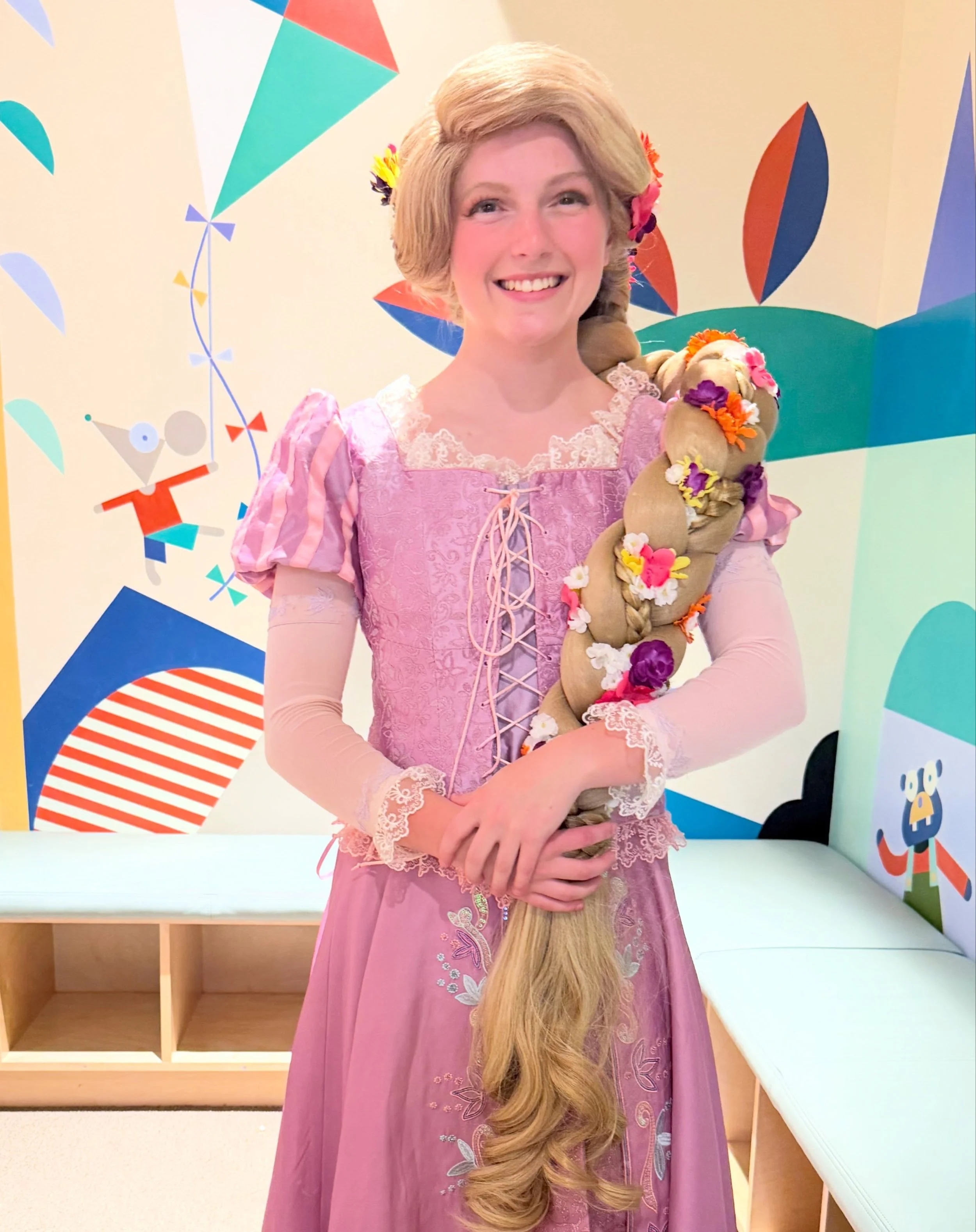 Make your event magical&mdash;our Tower Princess is just a booking away! ✨
.
.
.
#rapunzel #princess #performer #characters #birthdayideas