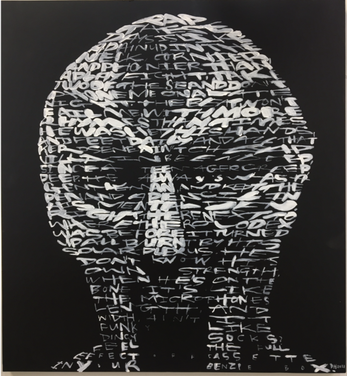 MF DOOM (Text: ‘Benzie Doom’ by Danger Doom)