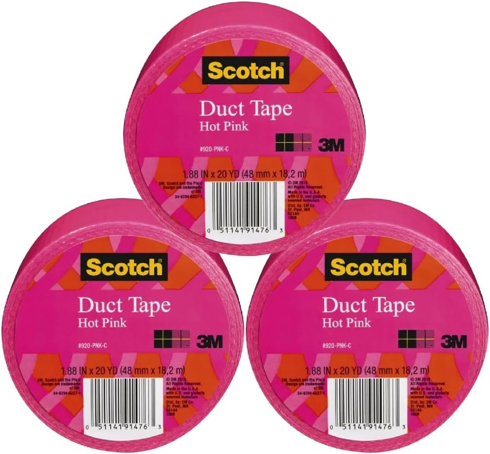 Scotch Duct Tape, 1.88 x 20 yds., Pink