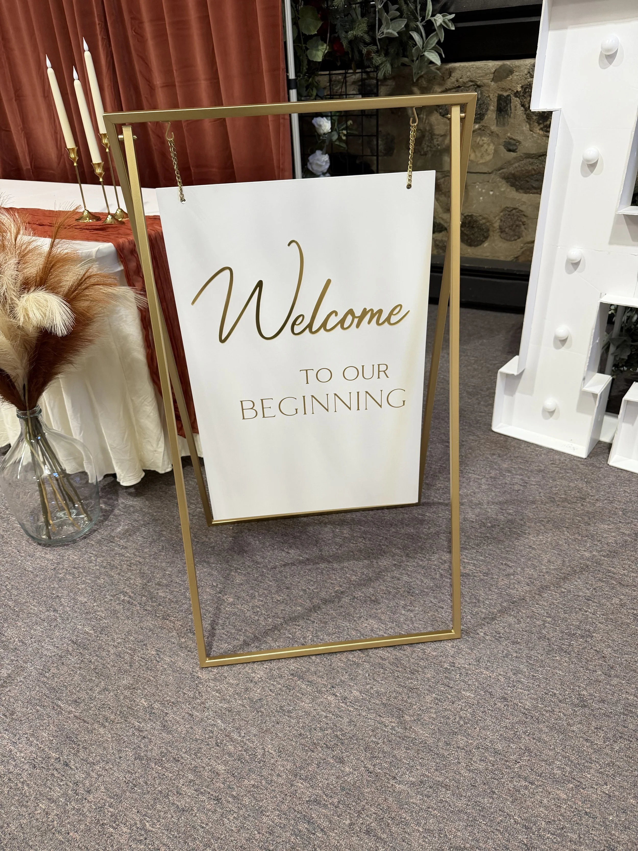 Gold Welcome Sign $25.00