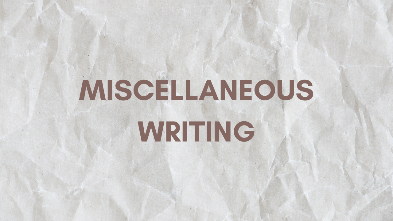       
  
     Some oldies but goodies. If you find the blog posts I published on The Odyssey Online (circa 2015), I’ll buy you a beer for 1) locating them and 2) surviving all of those run on sentences.   

   .fe-block-fb1b821c7d908eee5deb {mix-ble