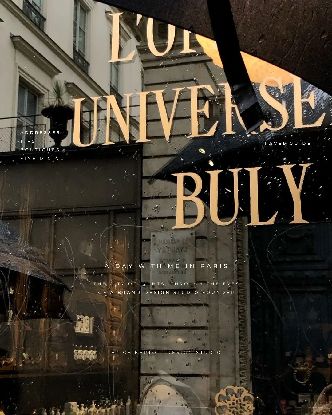 A curated Paris guide through the eyes of a design studio founder &mdash; just a handful of my favorite addresses collected over the last four visits in the past six years. 

From caf&eacute;s and concept stores to museums and hidden gems, each stop 