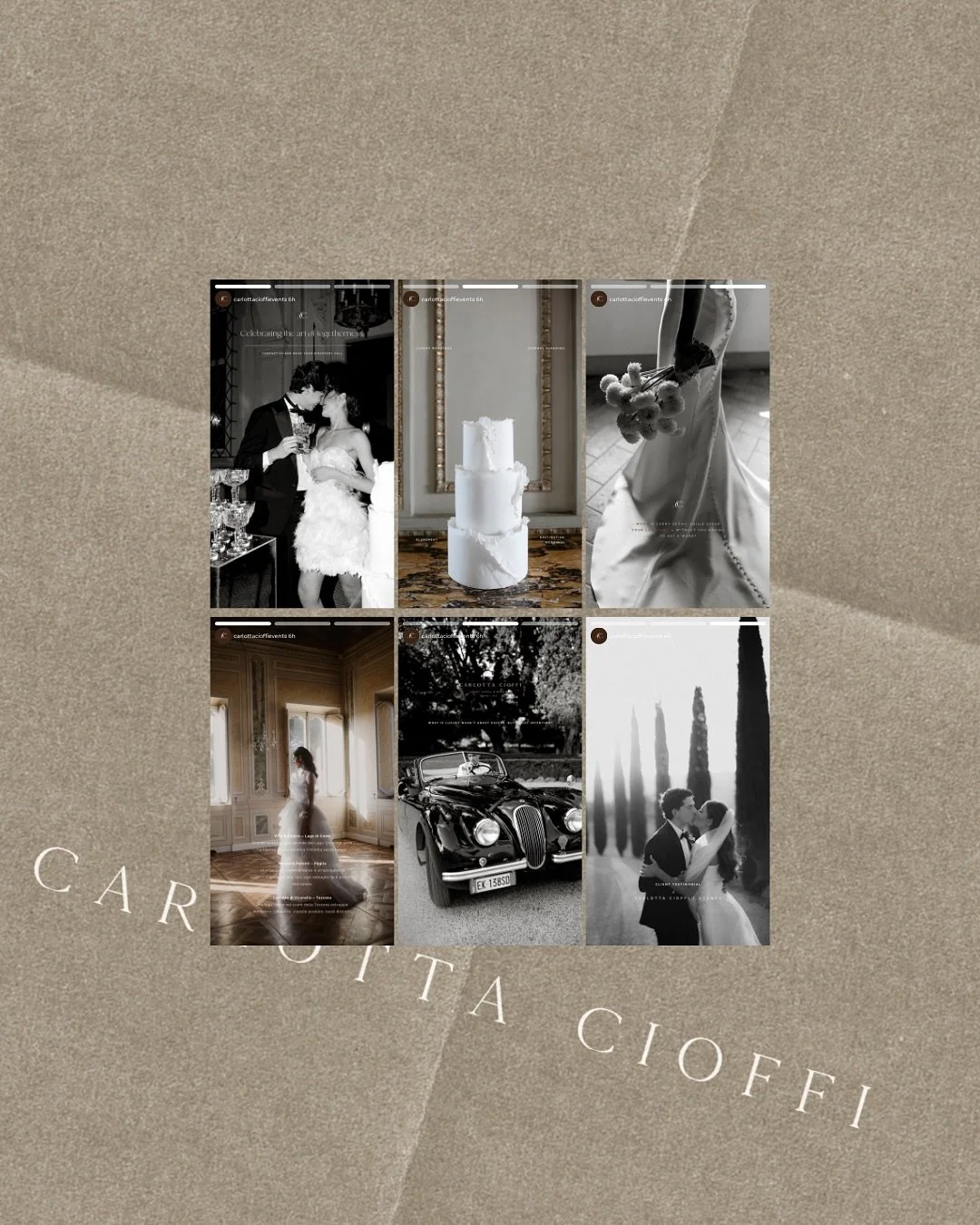 A glimpse into Carlotta Cioffi Events&rsquo; timeless Instagram Design 🍸

Un servizio pensato per elevare la tua presenza online con eleganza, coerenza e un tocco di strategia.

Inquire now for the last 2025 spots for IG Design.

&mdash; Service ava