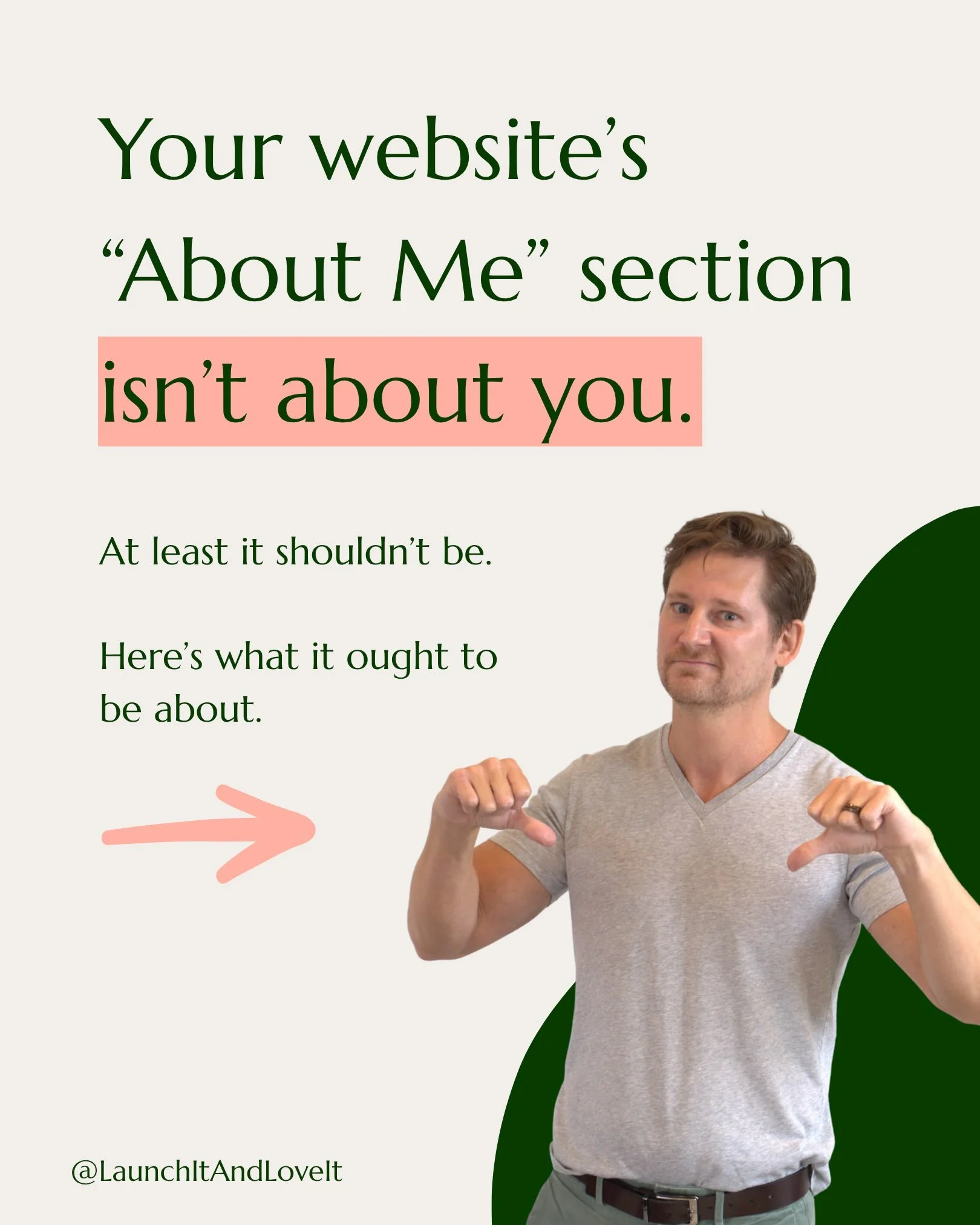 Your About section is secretly one of the most important sections on your site, and most people use it to tell their life story. Here&rsquo;s what to write instead. Which part is your About section missing? 👇

#websitetips #coachingbusiness #squares