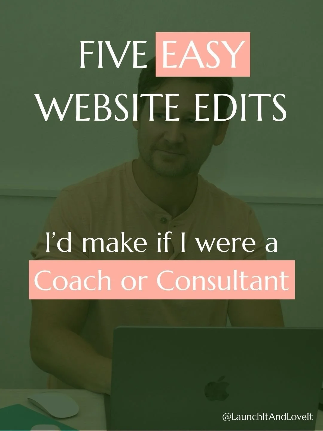 Your website doesn&rsquo;t need a redesign. It probably needs five small edits.

These are the ones I&rsquo;d make first if I were a coach or consultant:

Clear navigation: 6 items or fewer, in plain words
A hero section that says what you do, who it