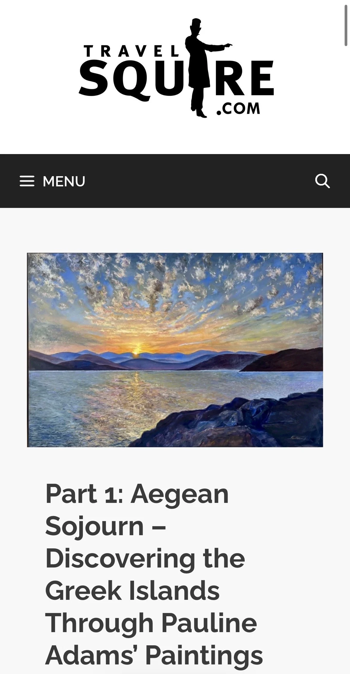 TRAVEL SQUIRE.COM: Aegean Sojourn- Discovering the Greek Islands Through Pauline Adams' Paintings / AUGUST 5, 2026