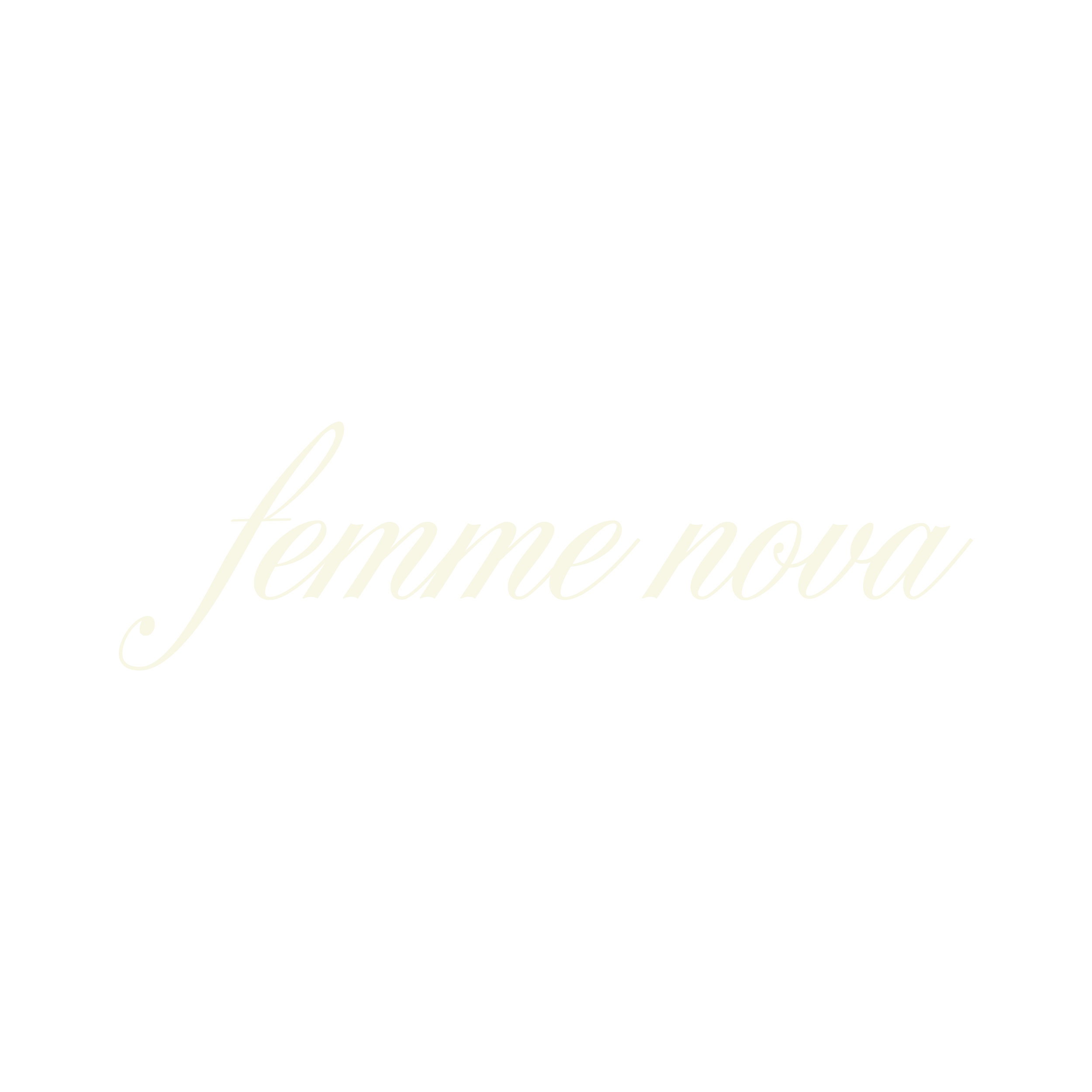 Texto en línea con fondo negro que dice 'femme nova' en letra cursiva blanca.