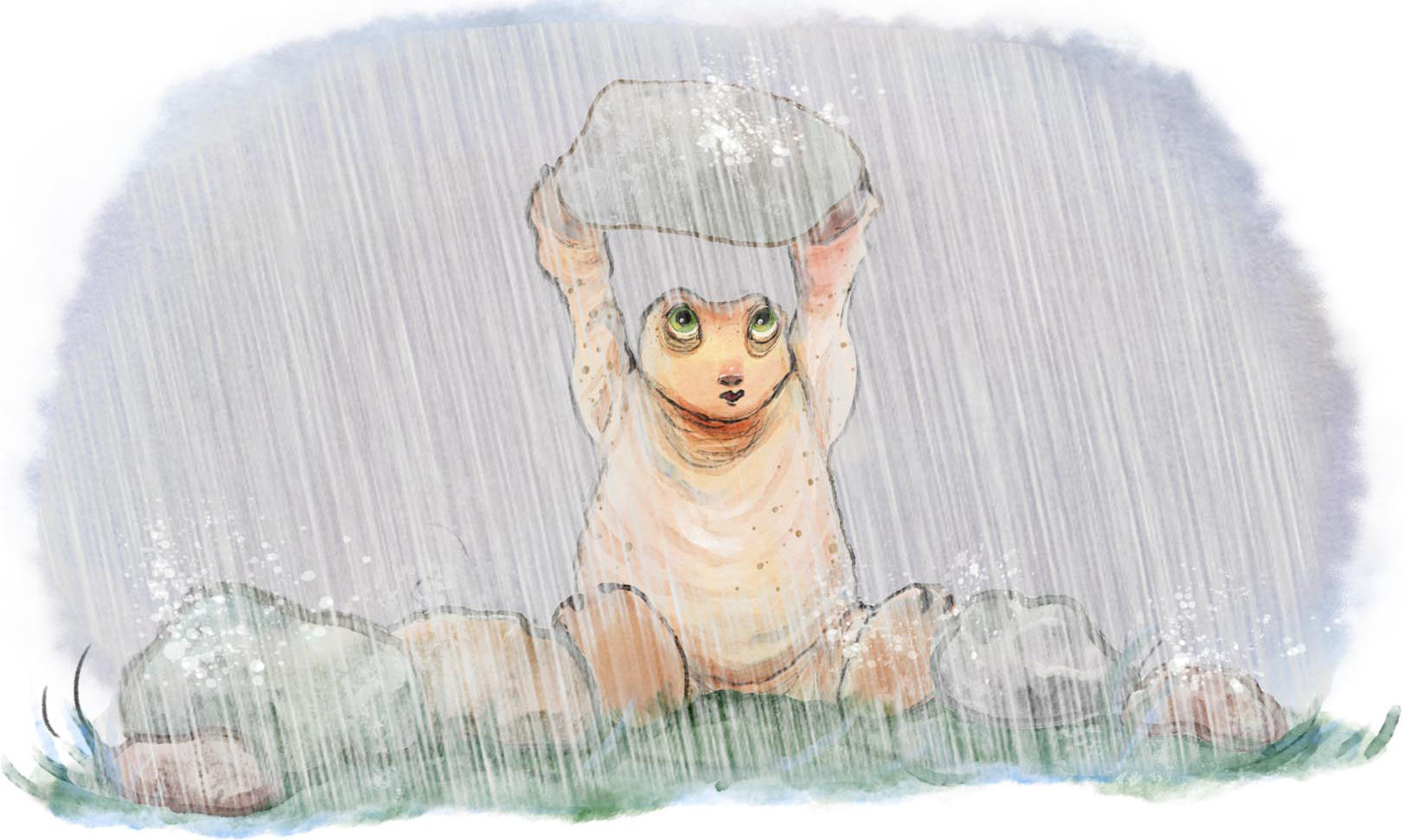 Harley in rain storm