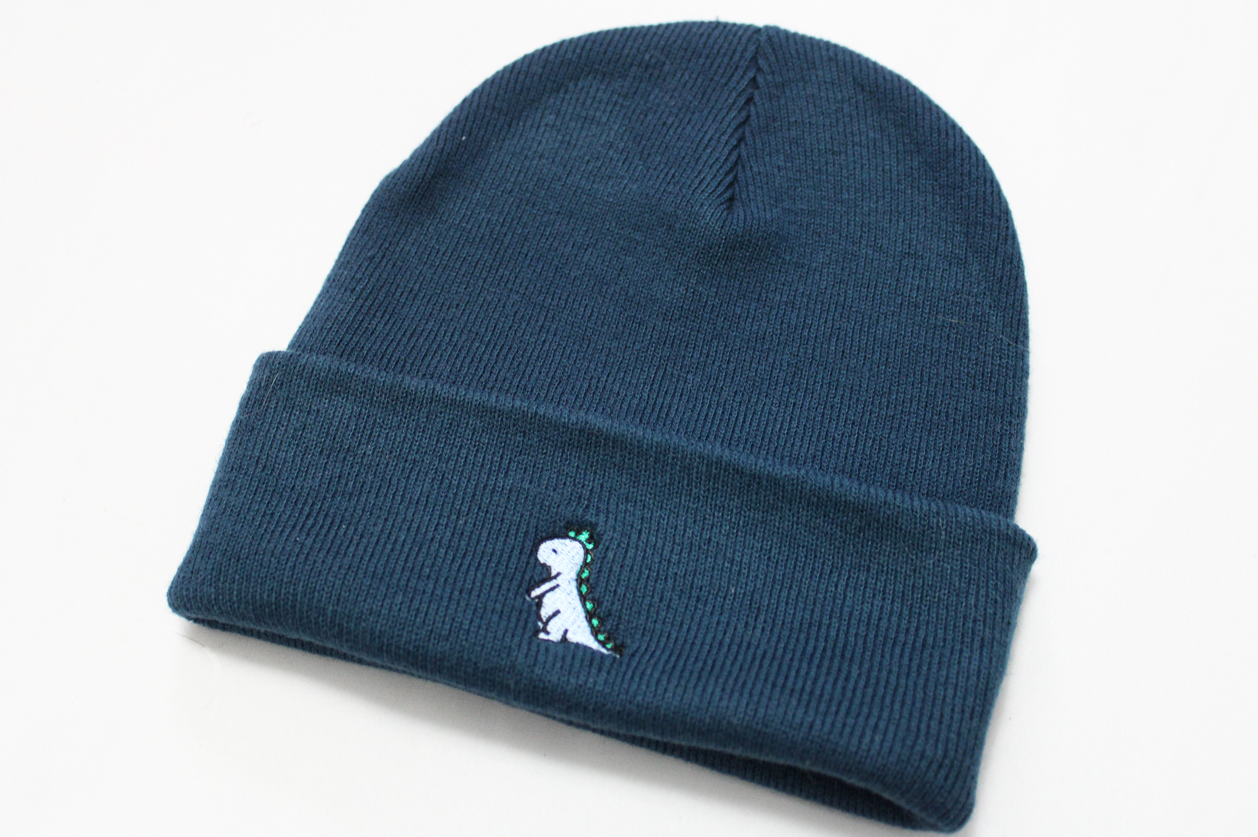 Dino beanie petrol blue 2.png