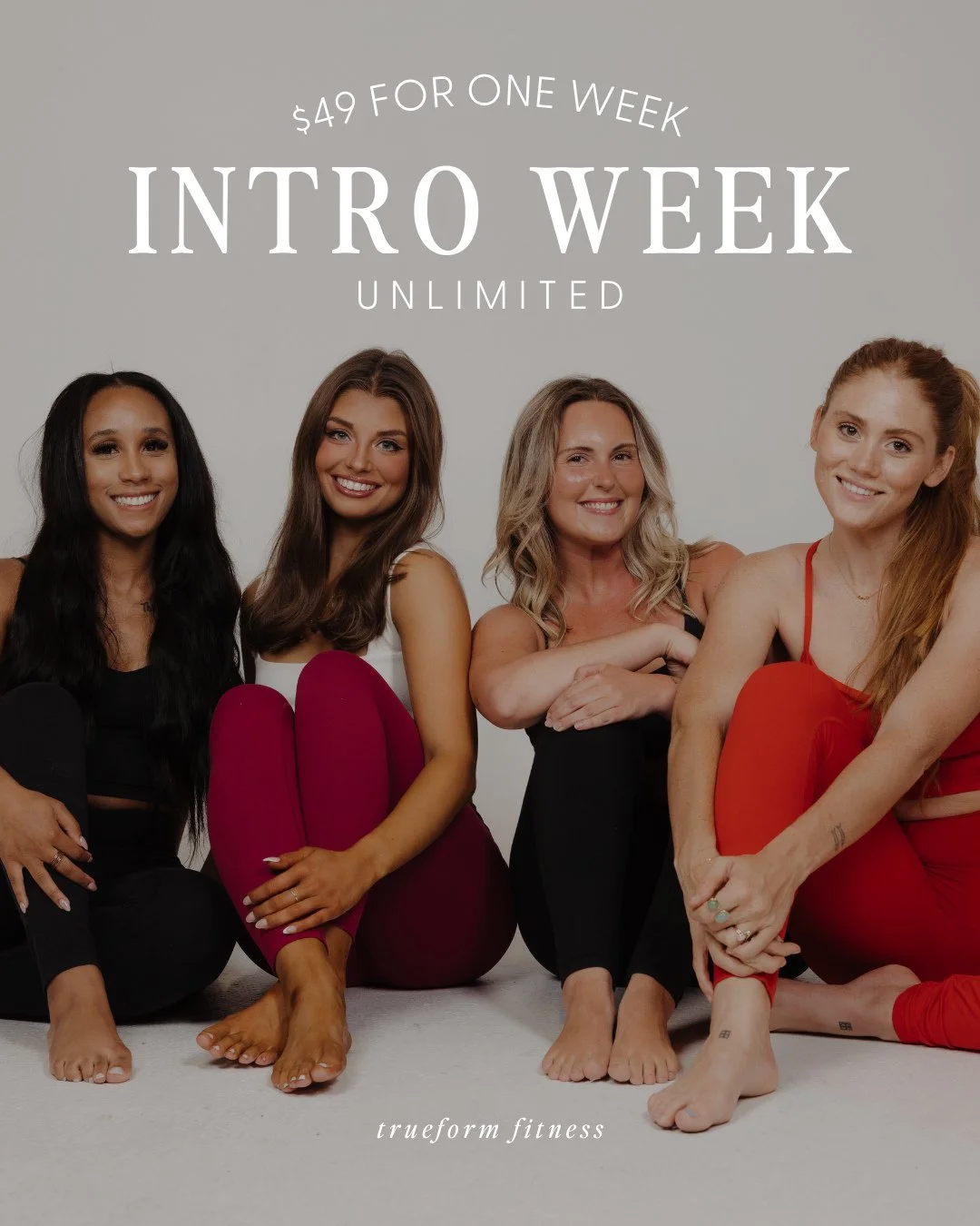 discover the lagree method and experience trueform ✨ with our new intro offer, you can enjoy one full week of unlimited classes for just $49.⁠
⁠
this is the perfect opportunity to get a feel for the lagree method, meet our team, and figure out which 