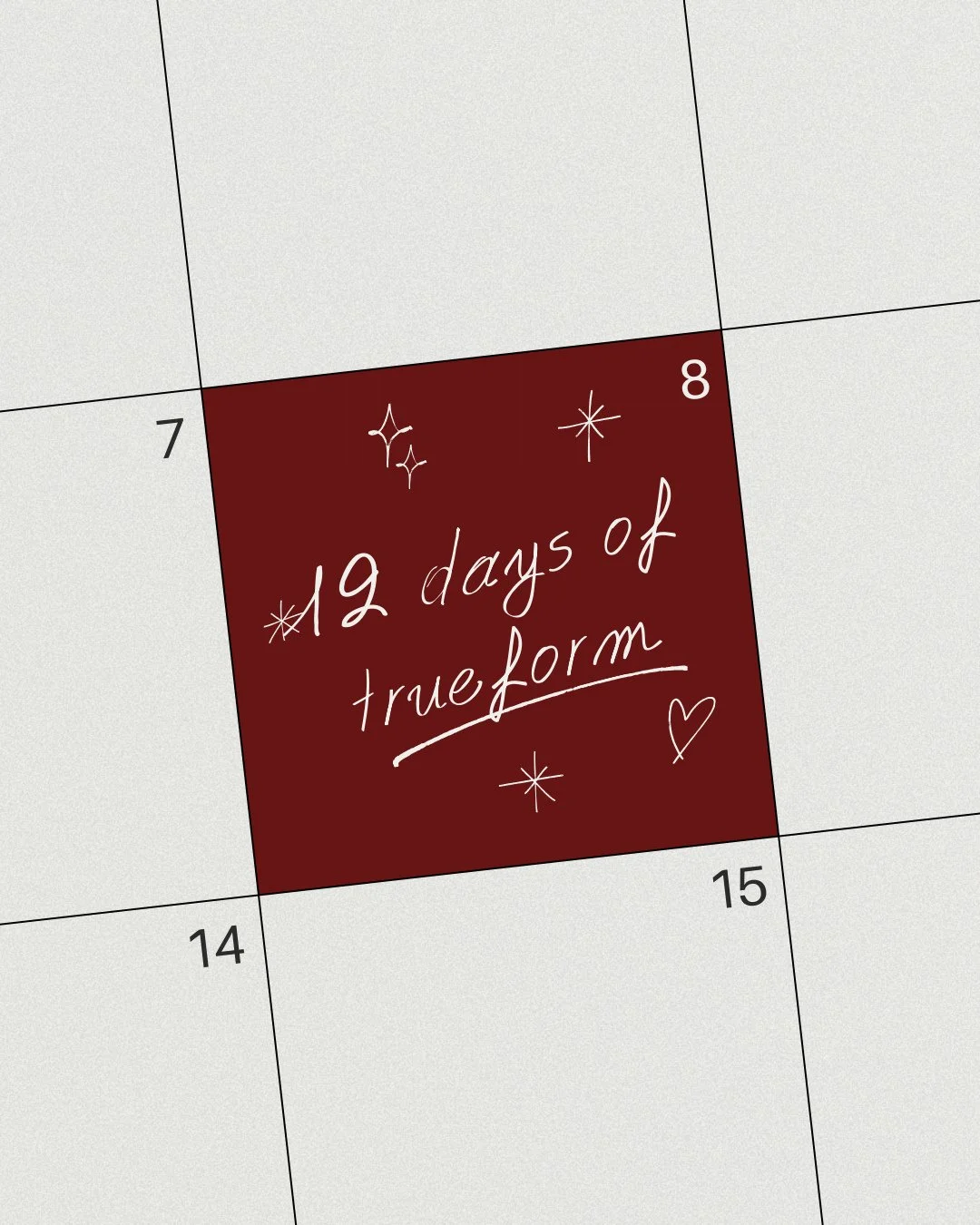 mark your calendars &amp; make make sure you're checking in daily for updates on the 12 days of trueform christmas coming soon 👀⁠
⁠
#trueformfitness #lagreefitnessstudio #nashvilletn #franklintn #nashvillelagree #nashvillefit #twelvedaysofchristmas
