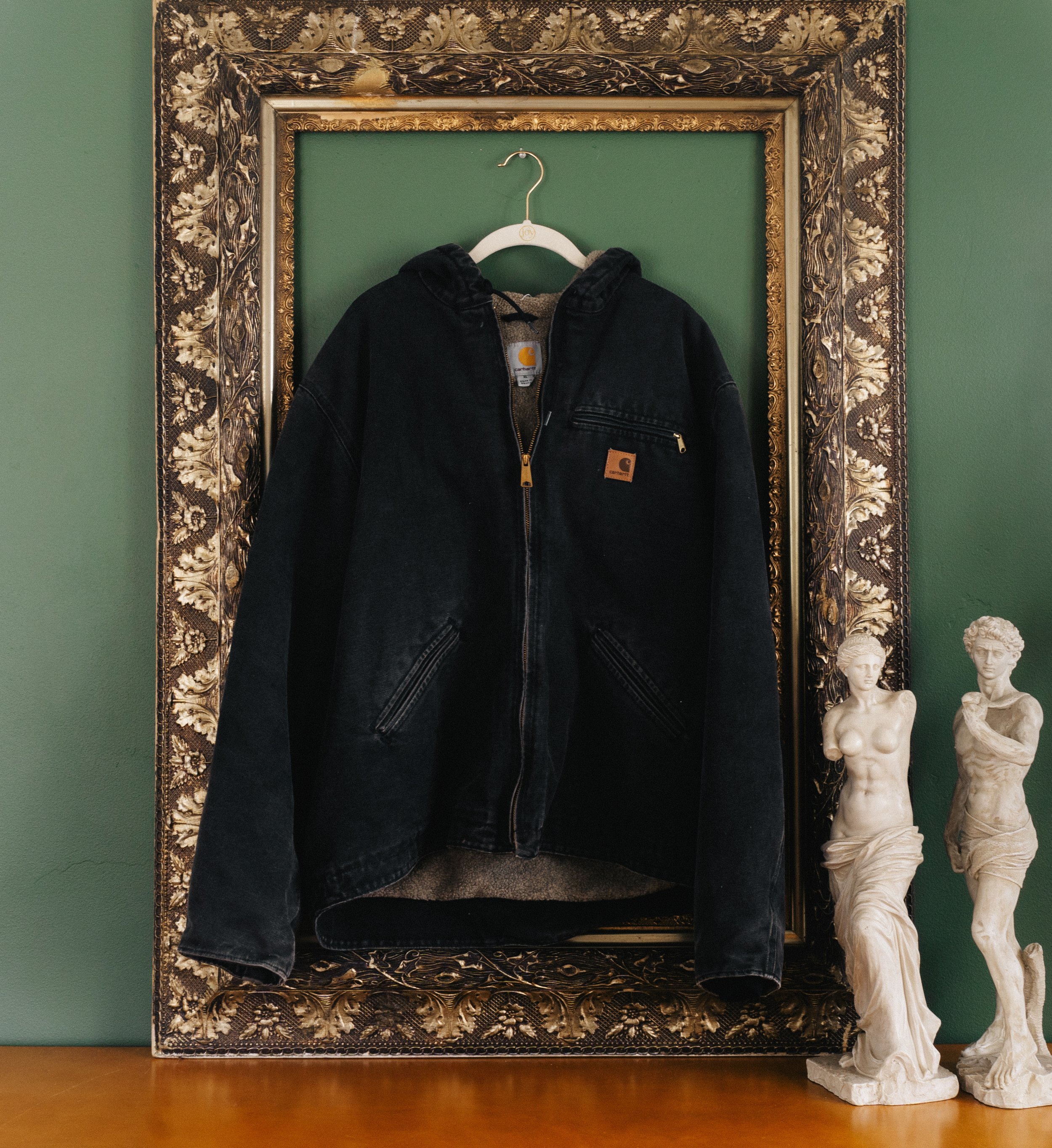Black Carhartt Fleece Lined Jacket (XL)