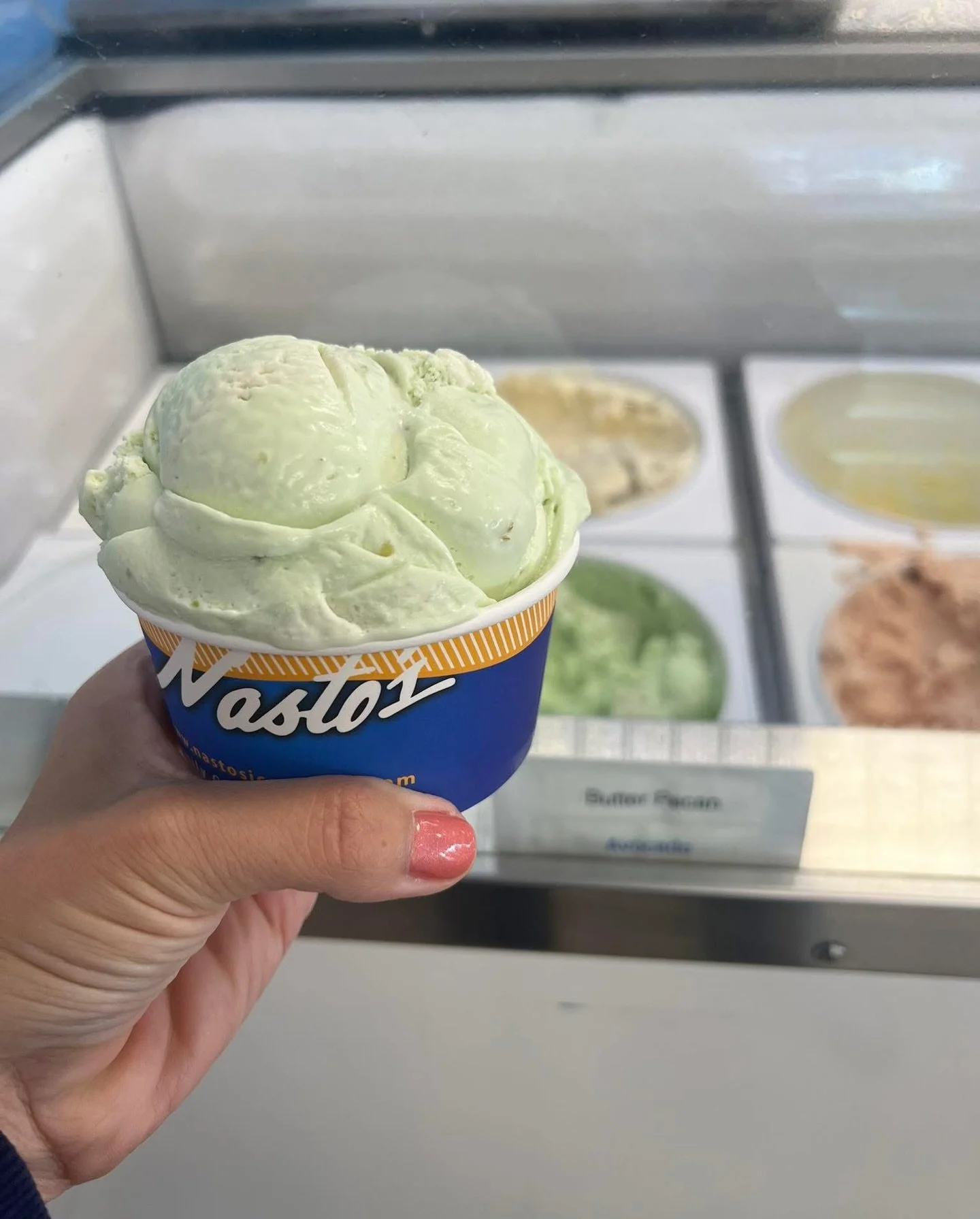 Avocado ice cream 🥑🍨🥑 available in half gallons. #thursdayvibes #treatyourself #Nastosicecream #newark #nastoswoodbridge