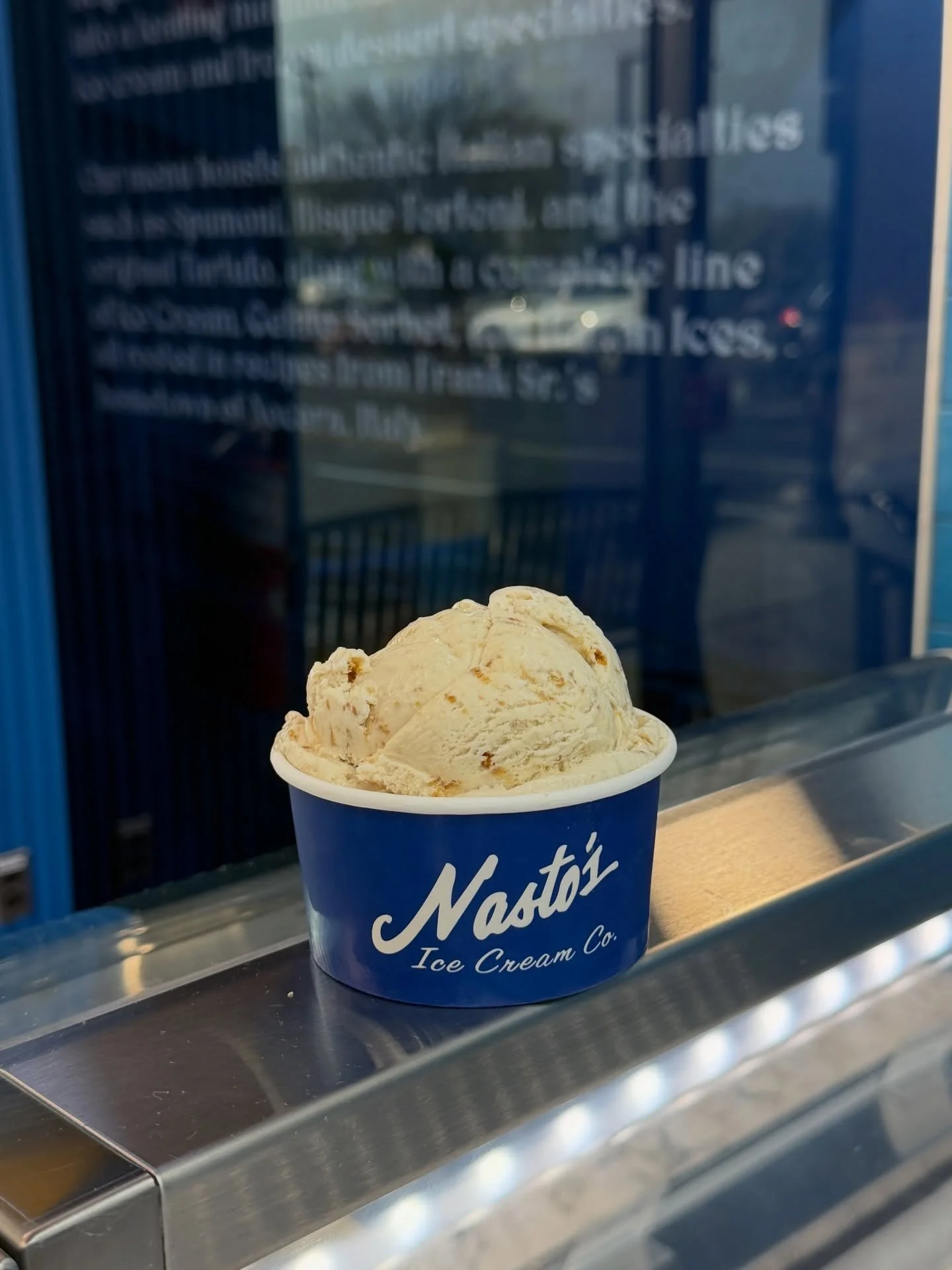 Introducing our newest flavor 🍨✨ 
Cookie Butter is made with rich Biscoff cookie butter &amp; loaded with cookie pieces. Come in and grab a sample today! #biscoff #icecreamlovers #newflavor #Nastosicecream #nastoswoodbridge