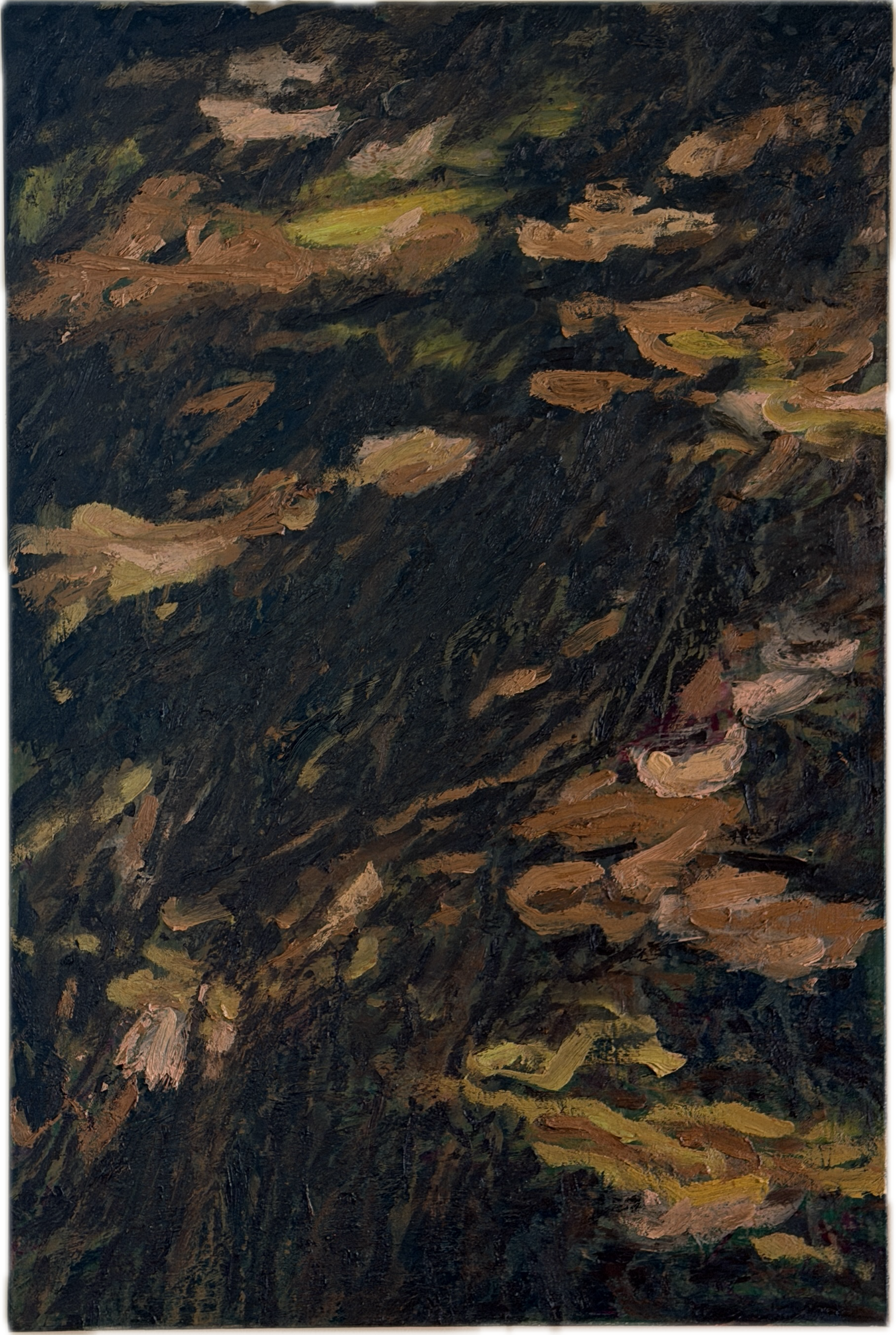 ARTIST KIRSTEN NECOCHEA PAINTED THIS WORK IN 2025, TITLED DOWNSTREAM