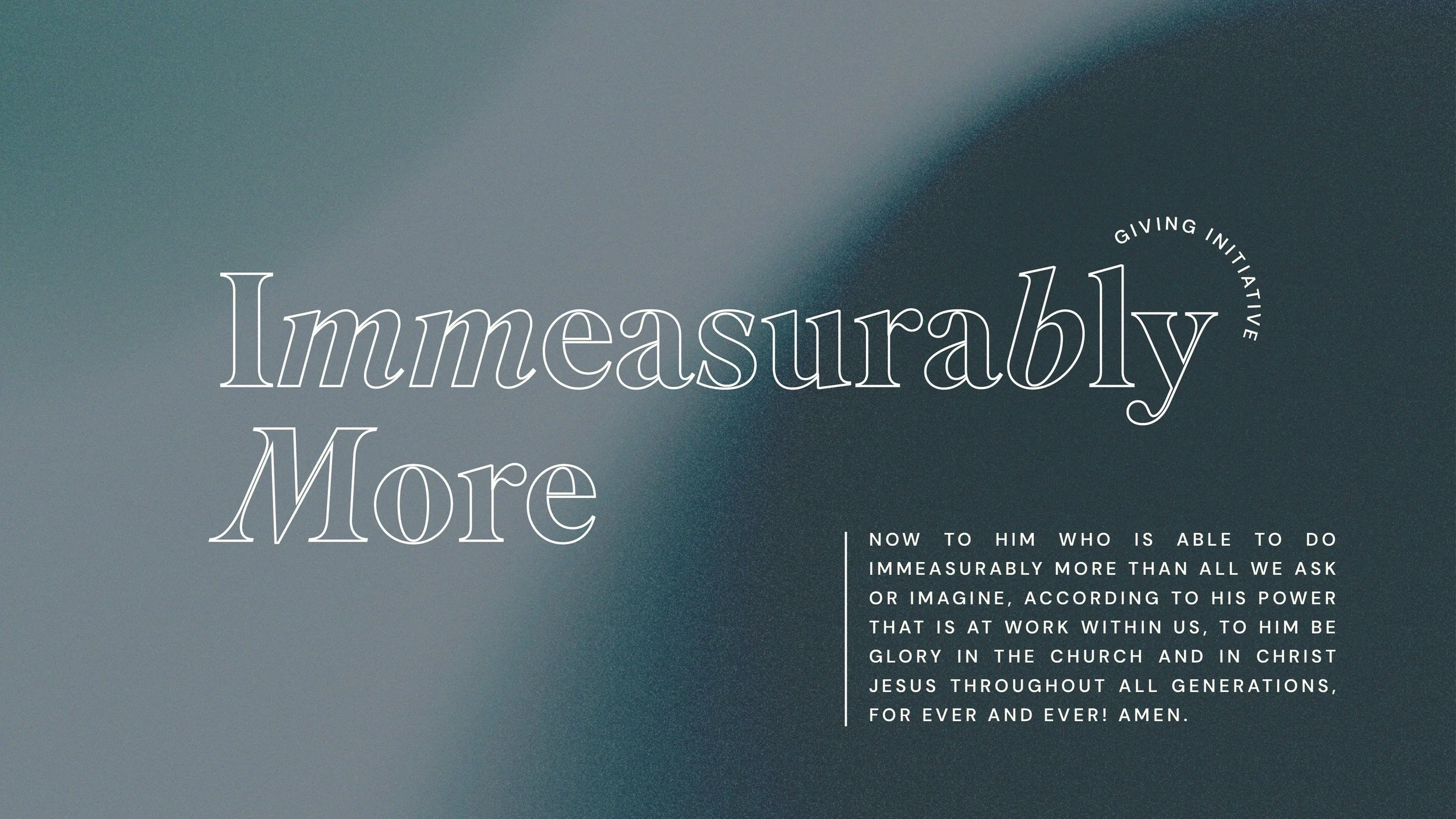Immeasurably More