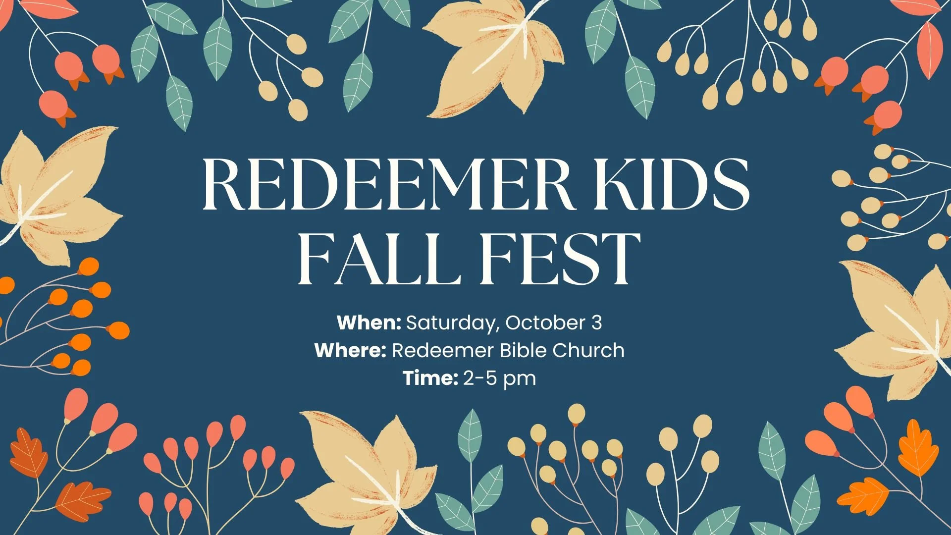 Redeemer Kids Fall Fest