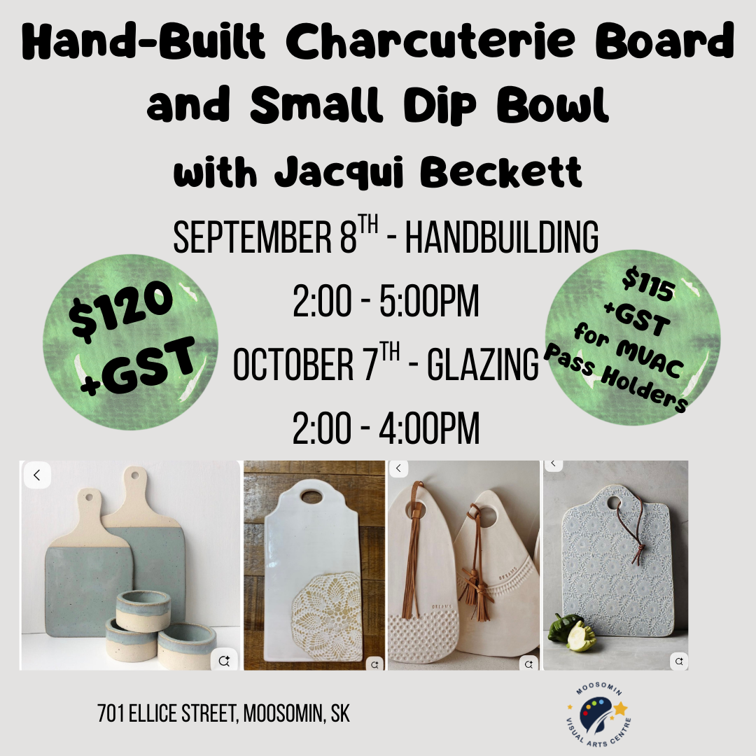 Hand-Built Charcuterie Board and Small Dip Bowl with Jacqui Beckett