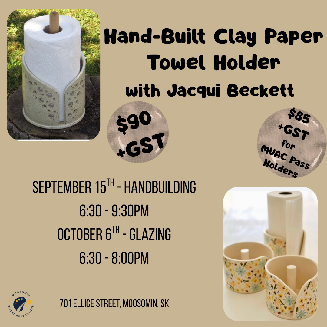Evening Hand-Built Clay Paper Towel Holder with Jacqui Beckett