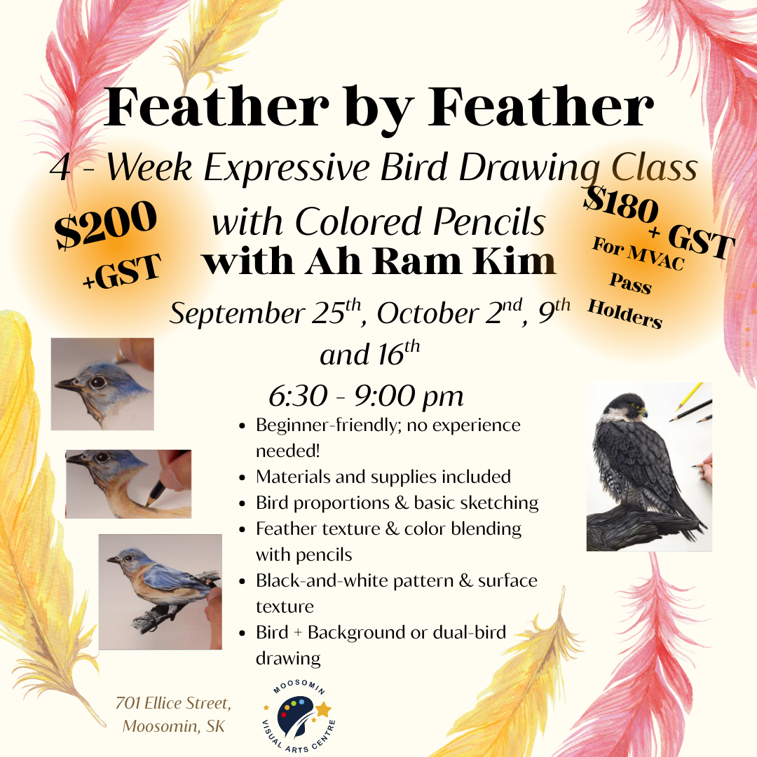Feather by Feather - Expressive Bird Drawing Class with Colored Pencils - with Ah Ram Kim