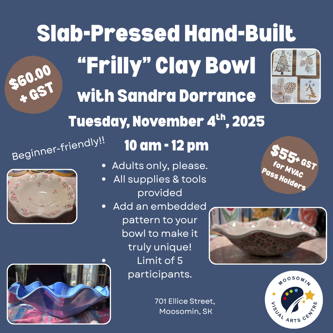 Slab-Pressed Hand-Built "Frilly" Clay Bowl with Sandra Dorrance