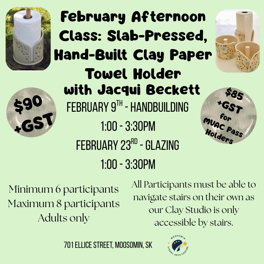 February Afternoon Class: Slab-Pressed, Hand-Built Clay Paper Towel Holder with Jacqui Beckett