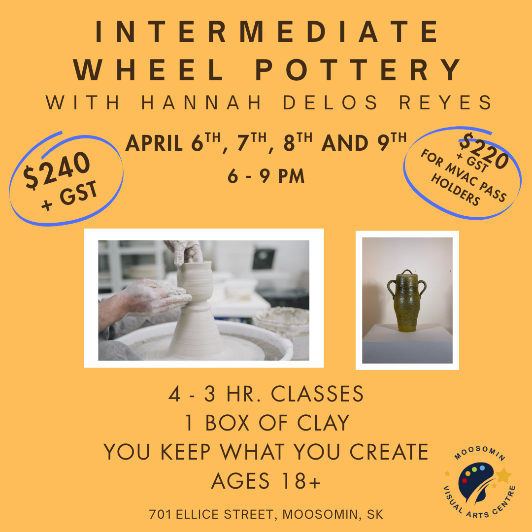 Intermediate Wheel Pottery with Hannah Delos Reyes
