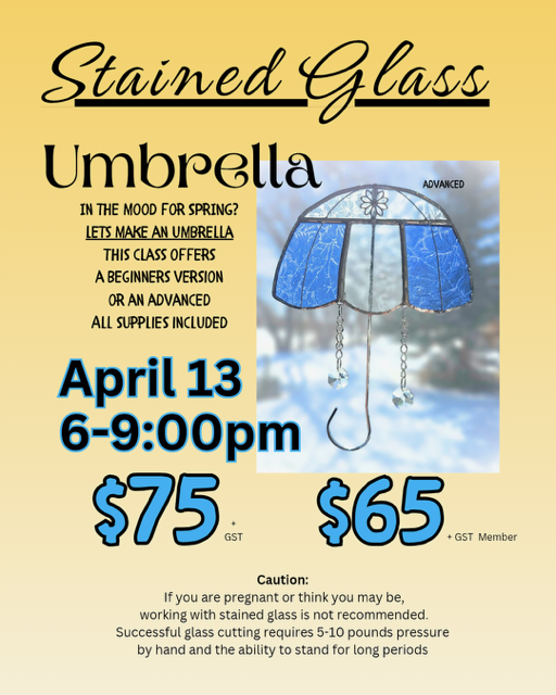 Umbrella Stained Glass Evening with Darlene Strong