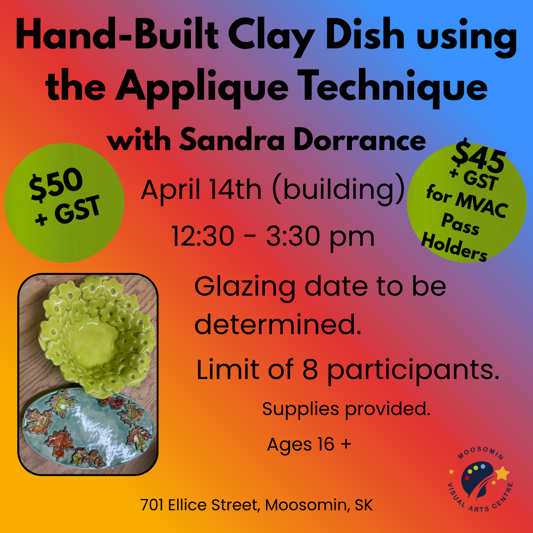 Hand-Built Clay Plate, Applique Technique, with Sandra Dorrance