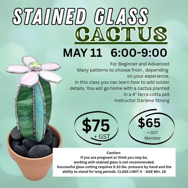 Evening Stained Glass Cactus with Darlene Strong