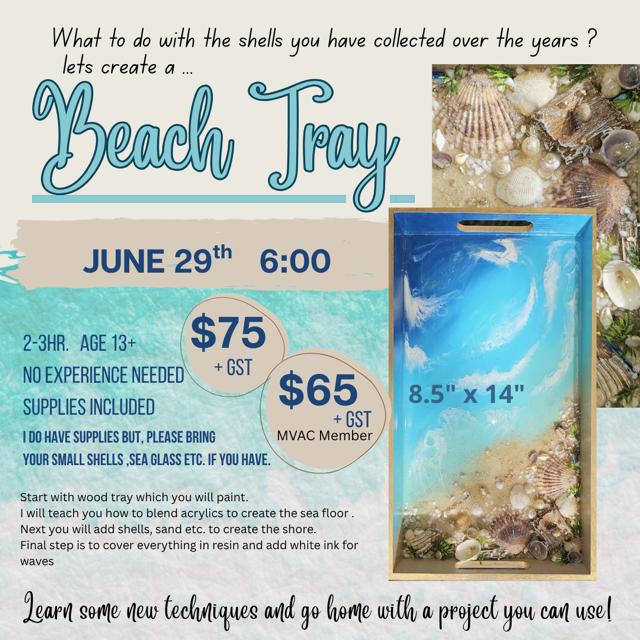 Resin Beach Tray with Darlene Strong (Evening Edition)