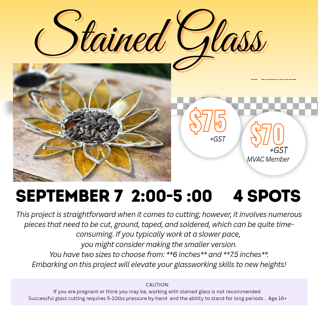 Afternoon 3D Sunflower Stained Glass with Darlene Strong