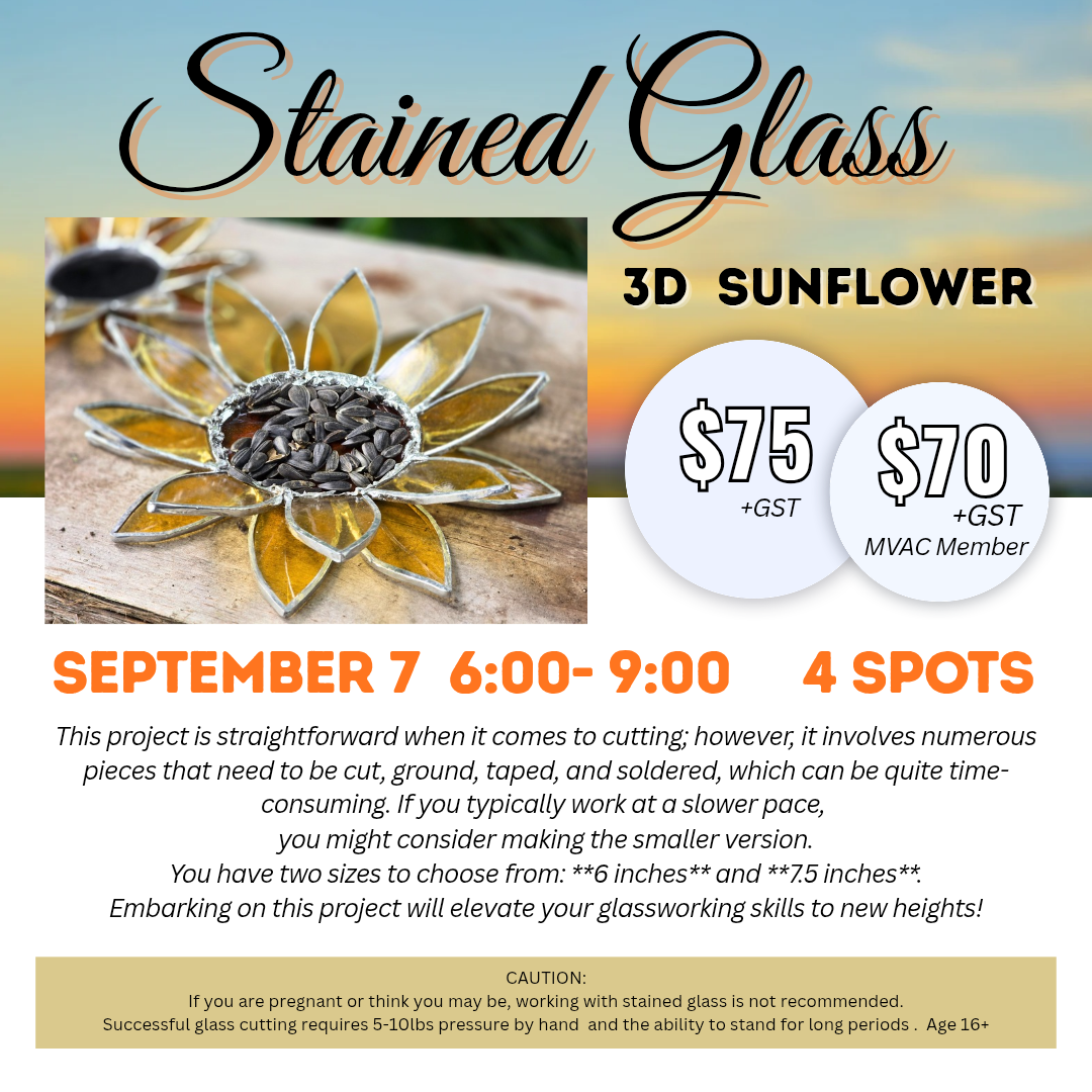 Evening 3D Stained Glass Sunflower with Darlene Strong