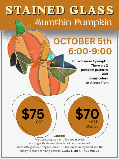 Evening Sumthin Pumpkin Stained Glass with Darlene Strong