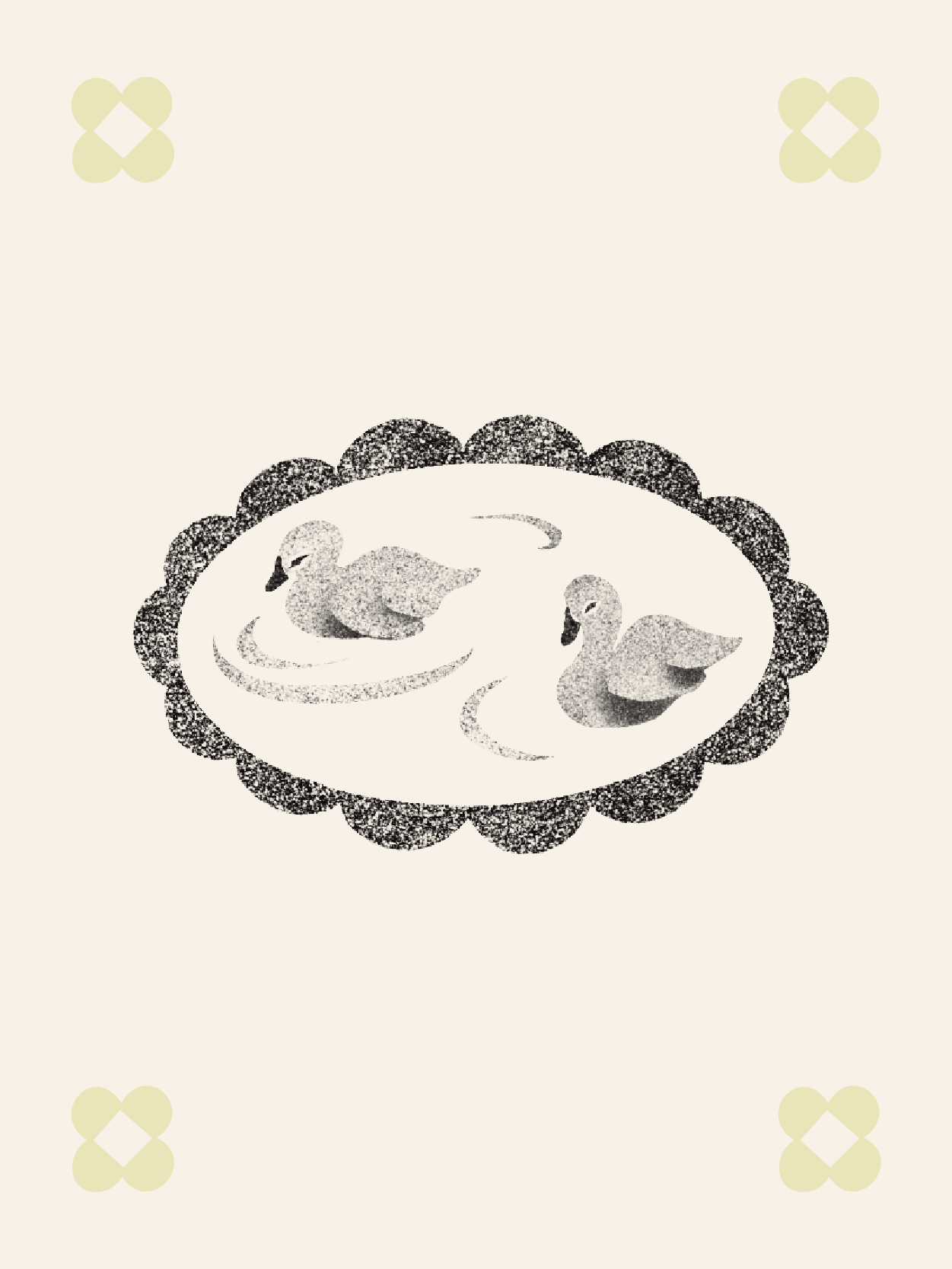 framed cygnets (baby swan)