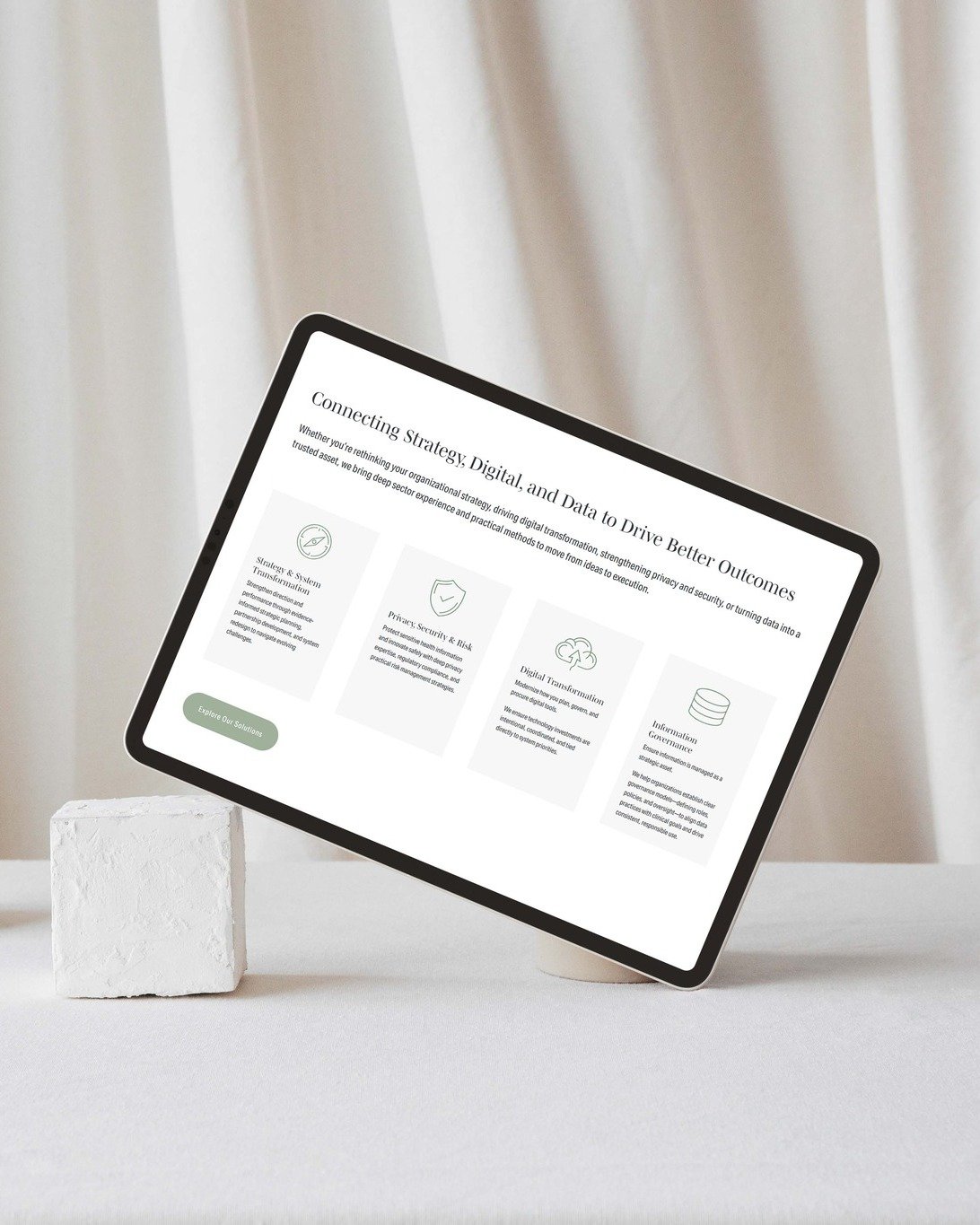 Some businesses don't need help finding clients.

They need a website that matches who they've become.

This digital health consultancy works across Canada, the Caribbean, and Latin America. Built almost entirely on referrals. When someone gets their