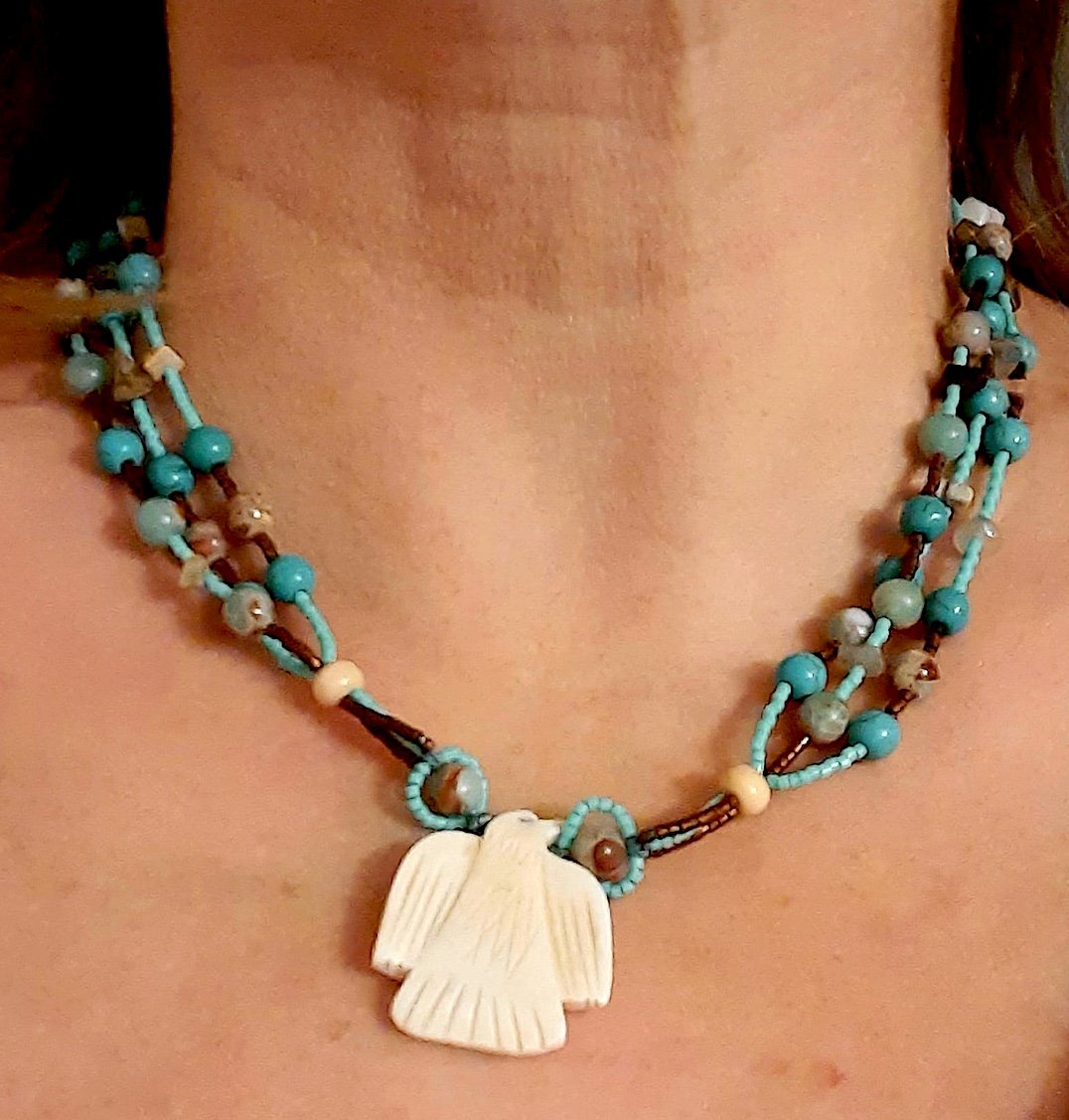 Collier turquoises et jaspe paysage .jpeg