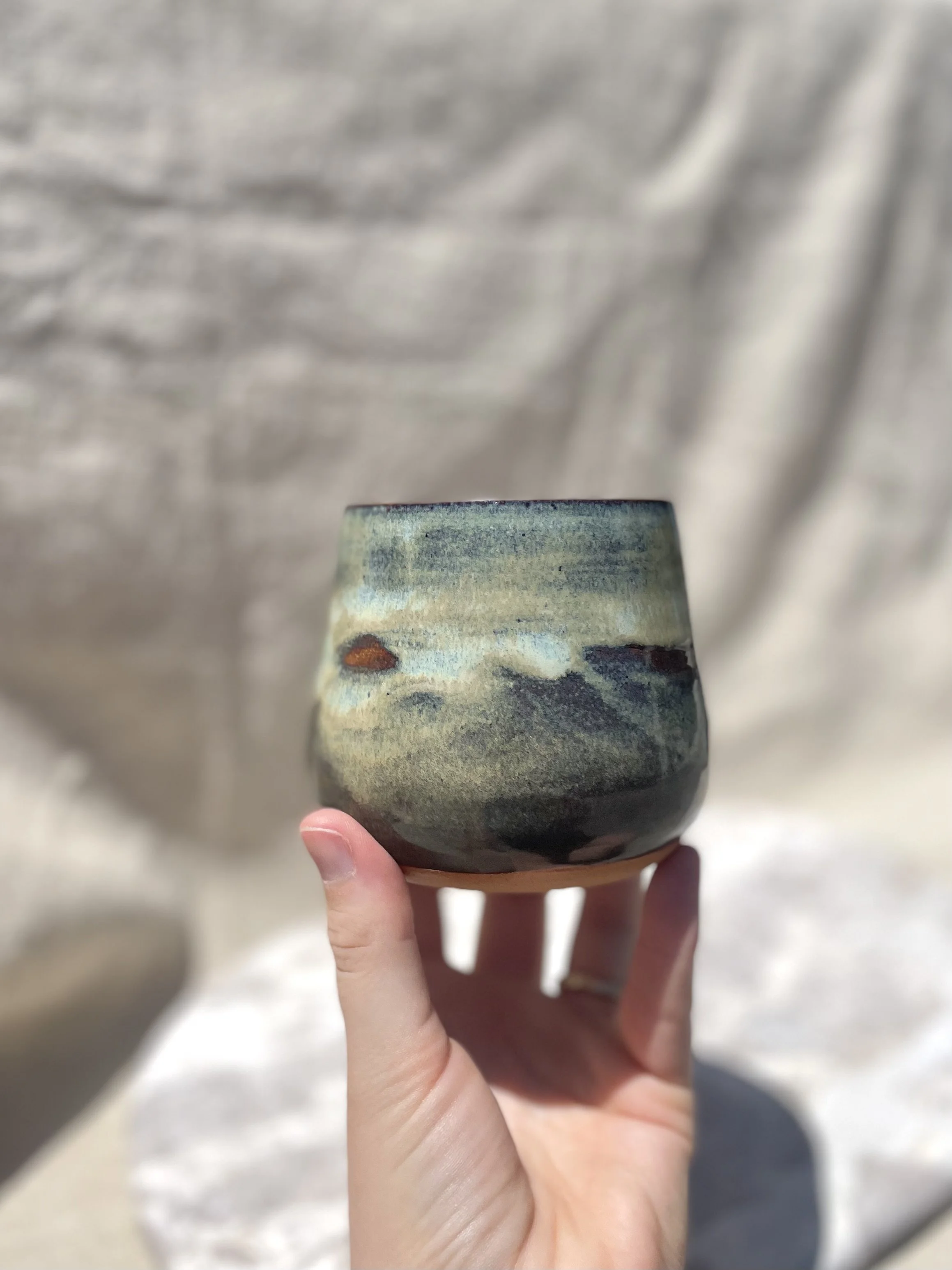Blue Landscape Wine Tumbler