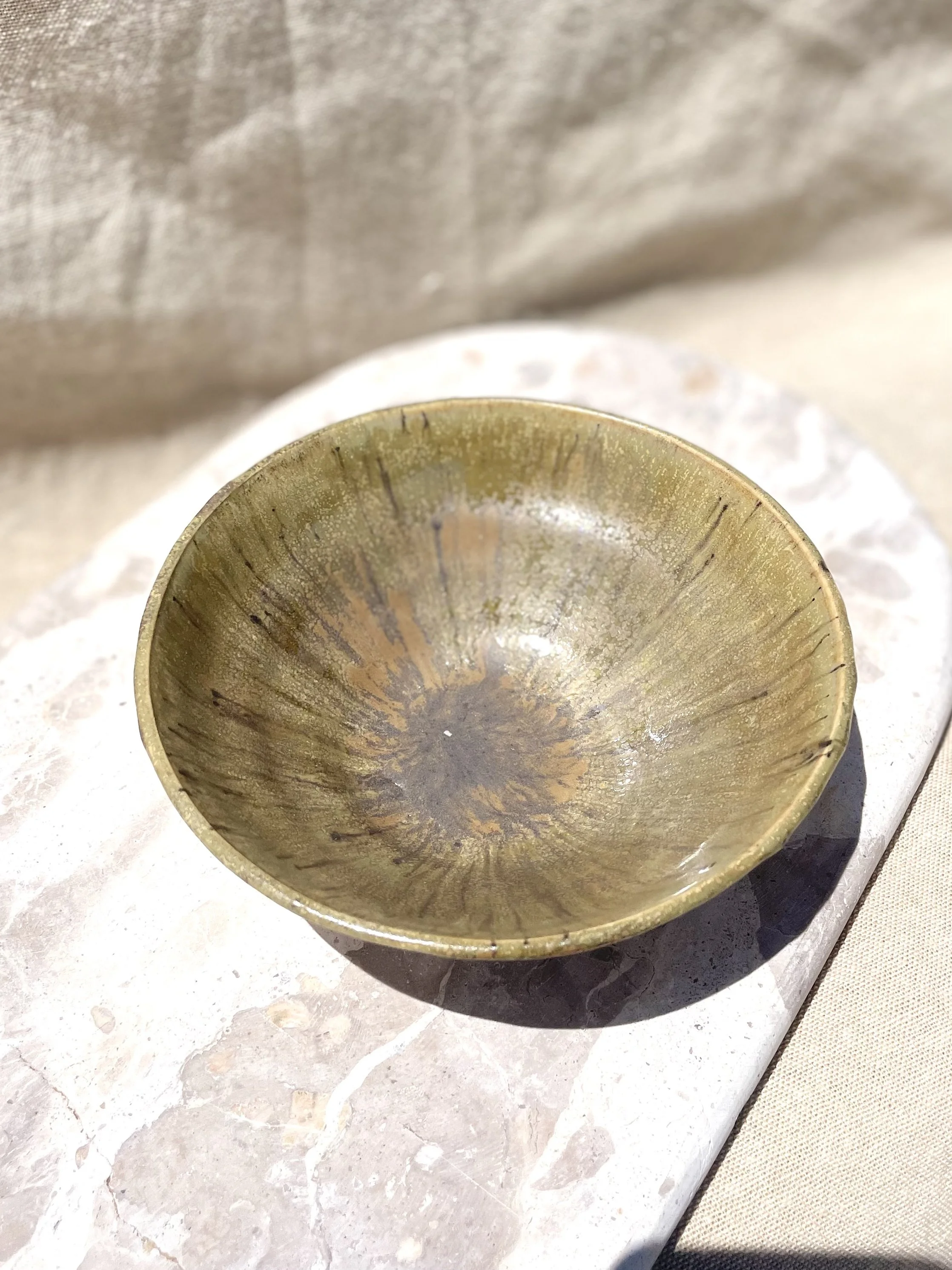 Metallic Olive Bowl