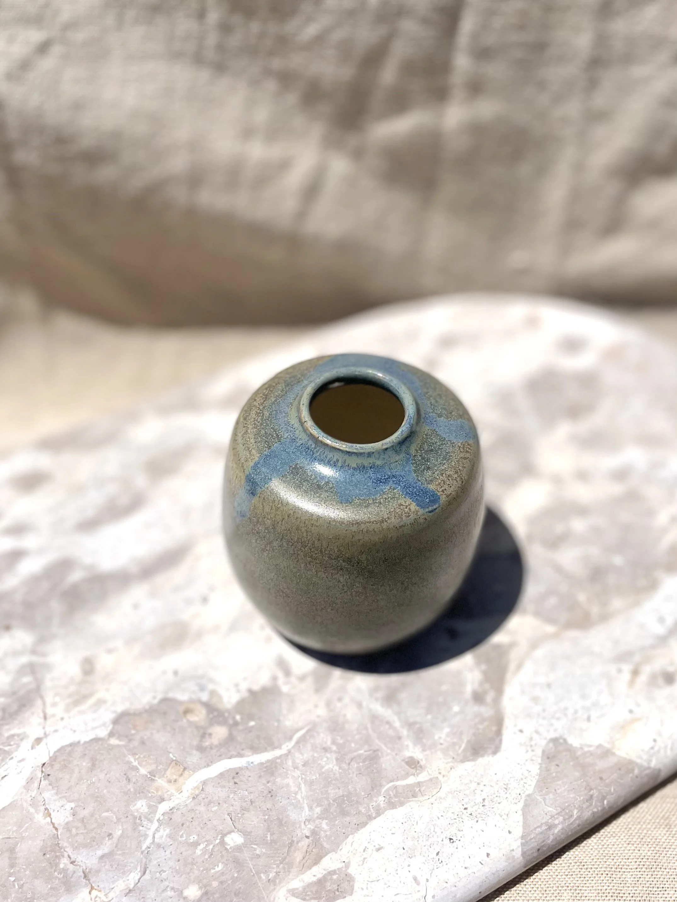 Vase Pot in Smokey Blue