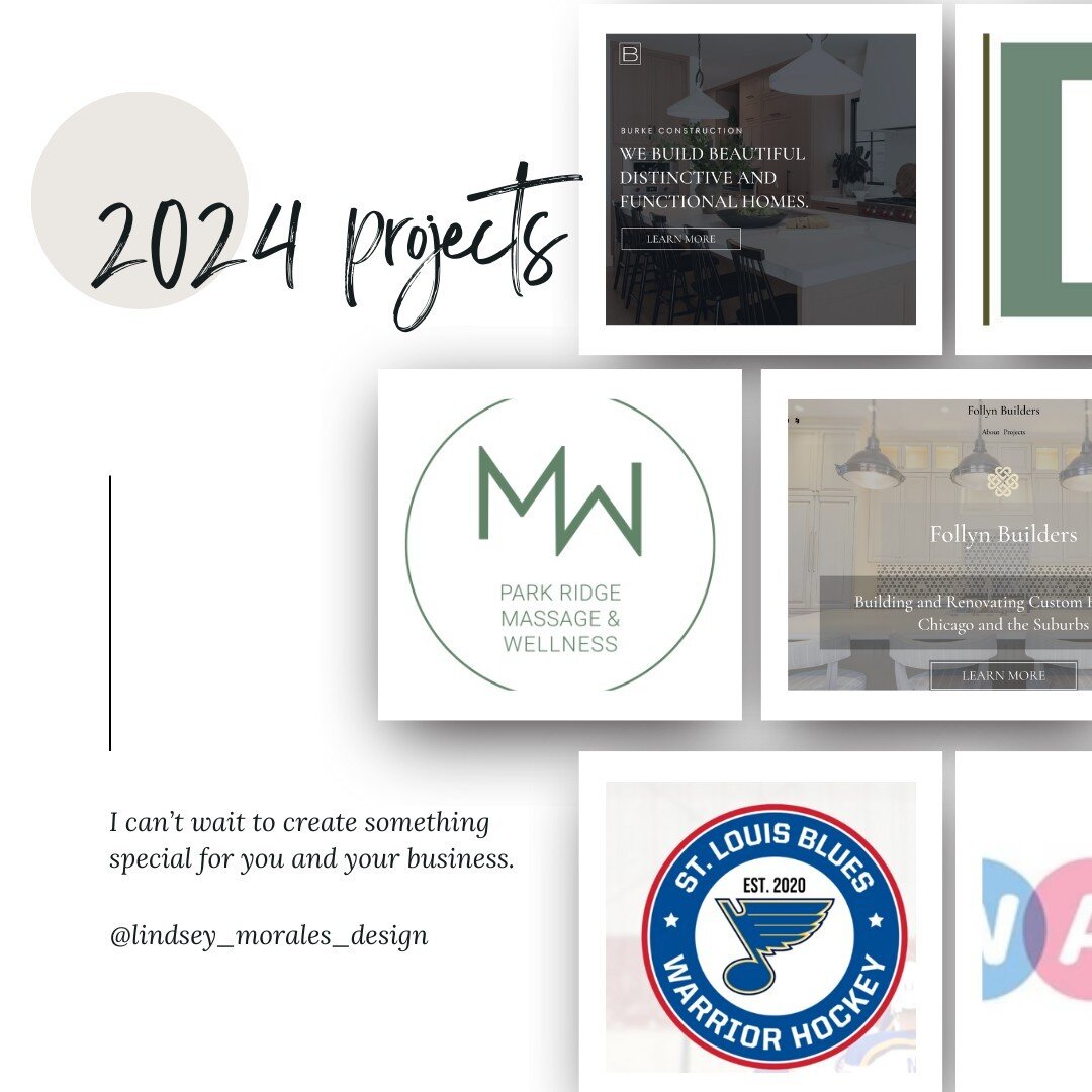 2024 is off to a busy start! This is just a sample of the projects I've been working on in the new year. I am so thankful to my fellow business owners for trusting and supporting me. ⁠
⁠
I can't wait to see what else the year has in store. 🤸🏼&zwj;♀