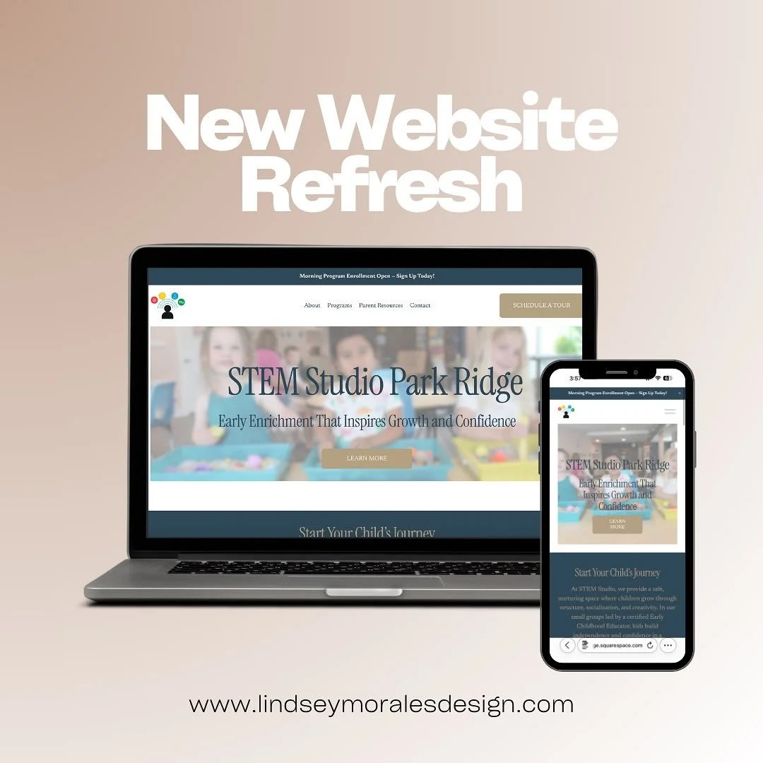 ✨️ Client feature: STEM Studio Park Ridge 👩🏼&zwj;🏫 @stemstudioparkridge 
⁠
With new ownership, STEM Studio was looking for a website that reflects their upscale learning environment. We gave the website a fresh color palette and streamlined pages 