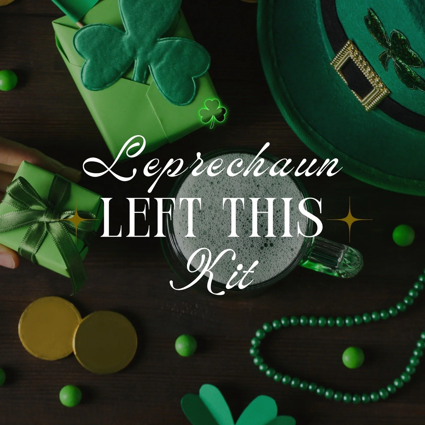 🍀 Introducing the "Leprechaun Left This" Kit🍀

When you kid brings home the Leprechaun Trap from school and you panic because WHAT are we supposed to leave behind?! 

Parents, I've got you covered. 

Each kit includes:
- Personalized gree