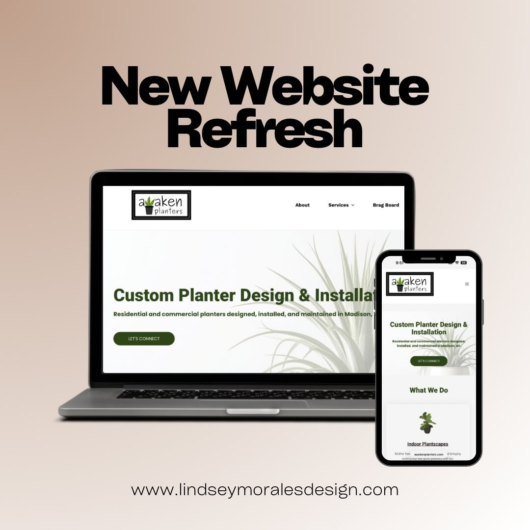 Sometimes the first website gets you online. The next one helps your business grow. 

For Awaken Planters, we completely reworked the flow, simplified the navigation, and created a design that finally reflects the quality of their work.

A refresh ca
