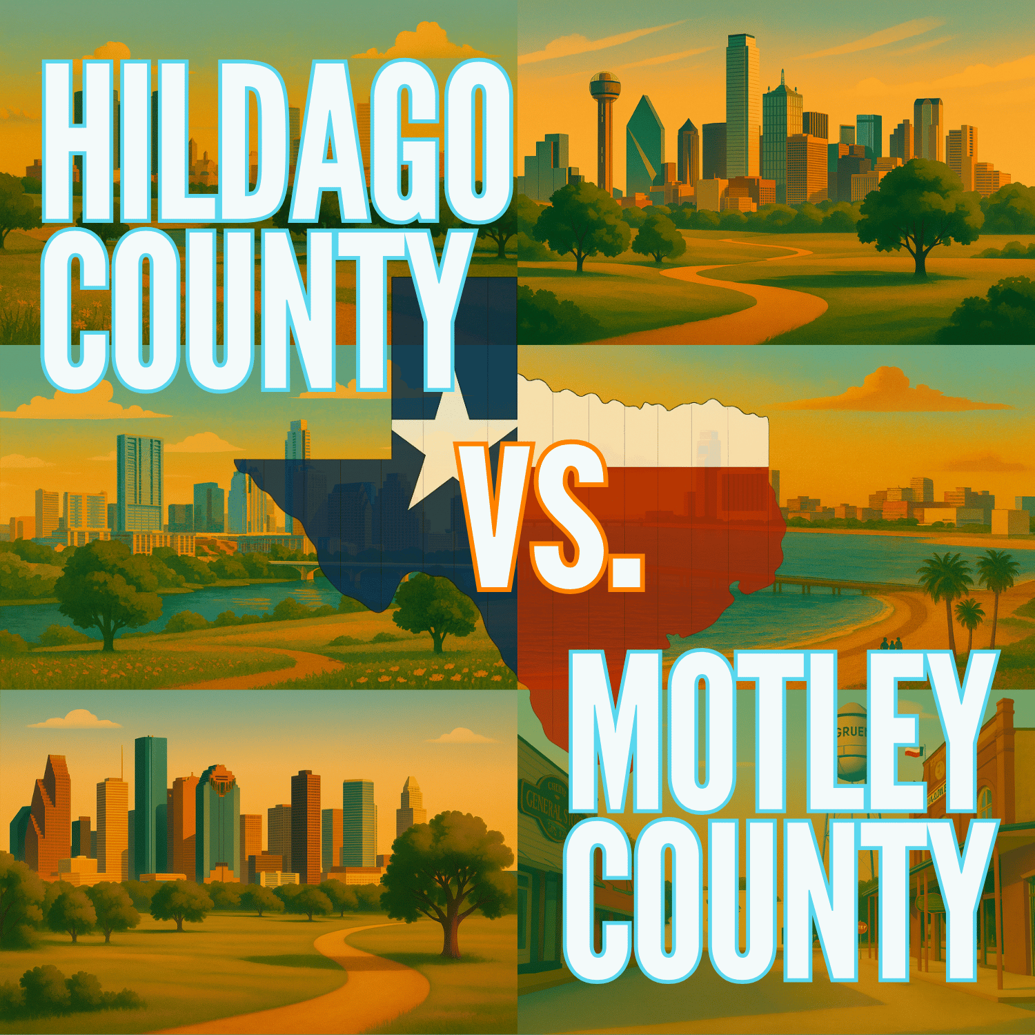 Hidalgo County vs. Motley County