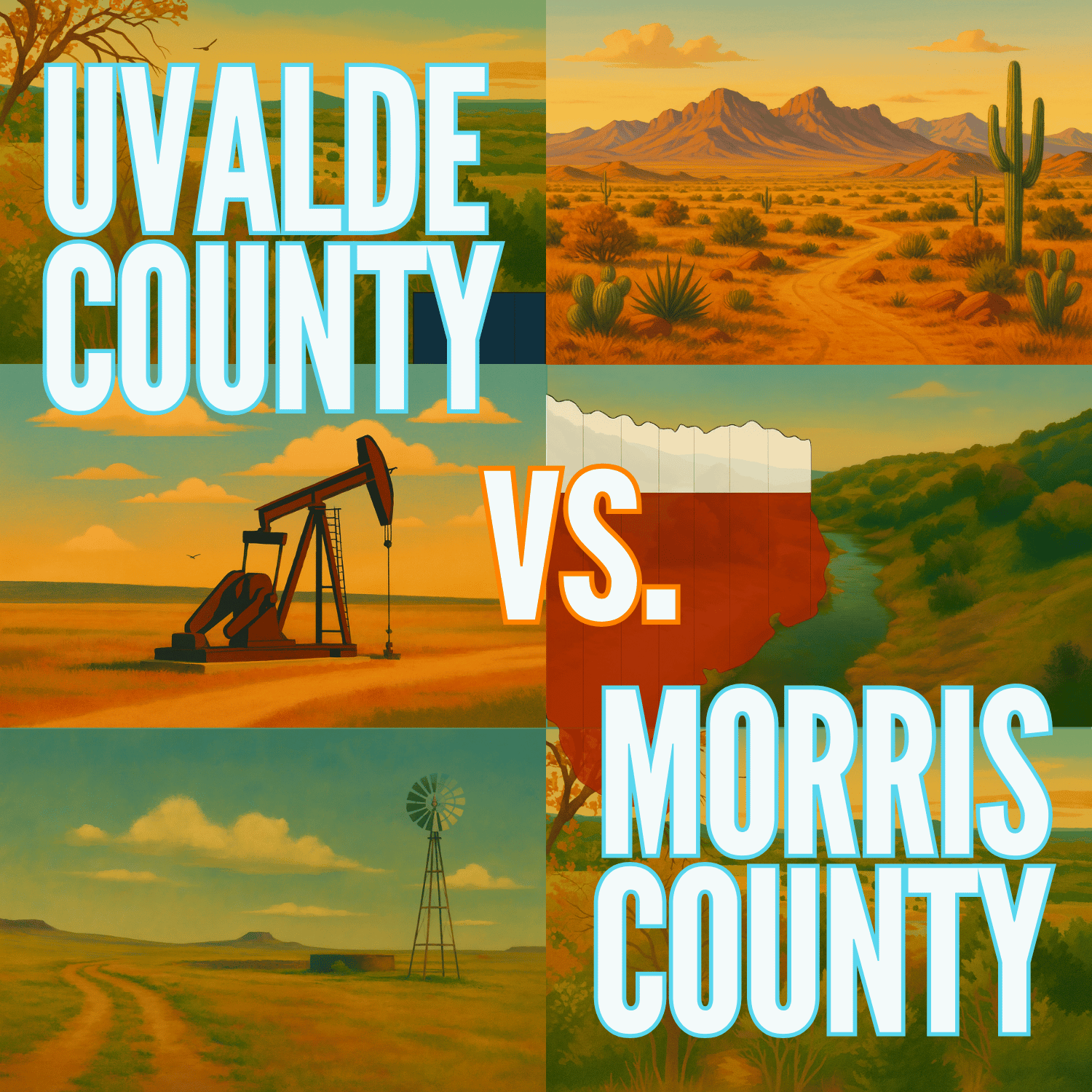 Uvalde County vs. Morris County