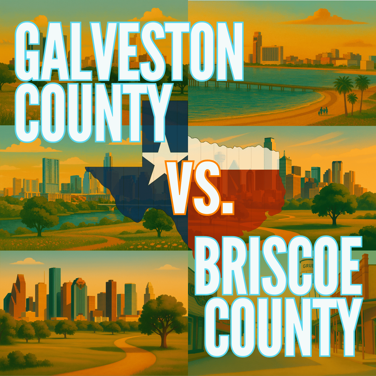 Galveston County vs. Briscoe County